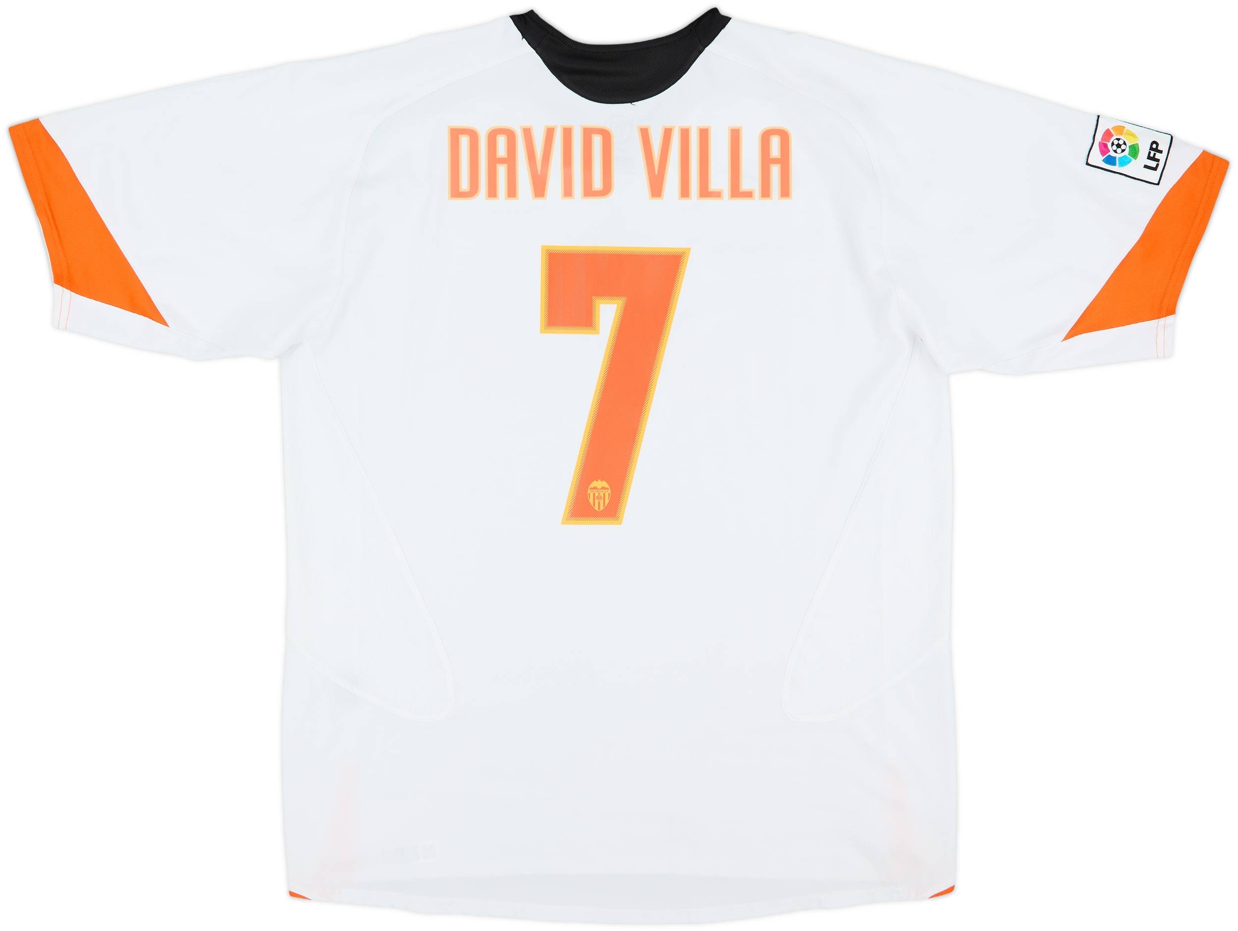 2005-06 Valencia Home Shirt David Villa #7 - 8/10 - (XL)