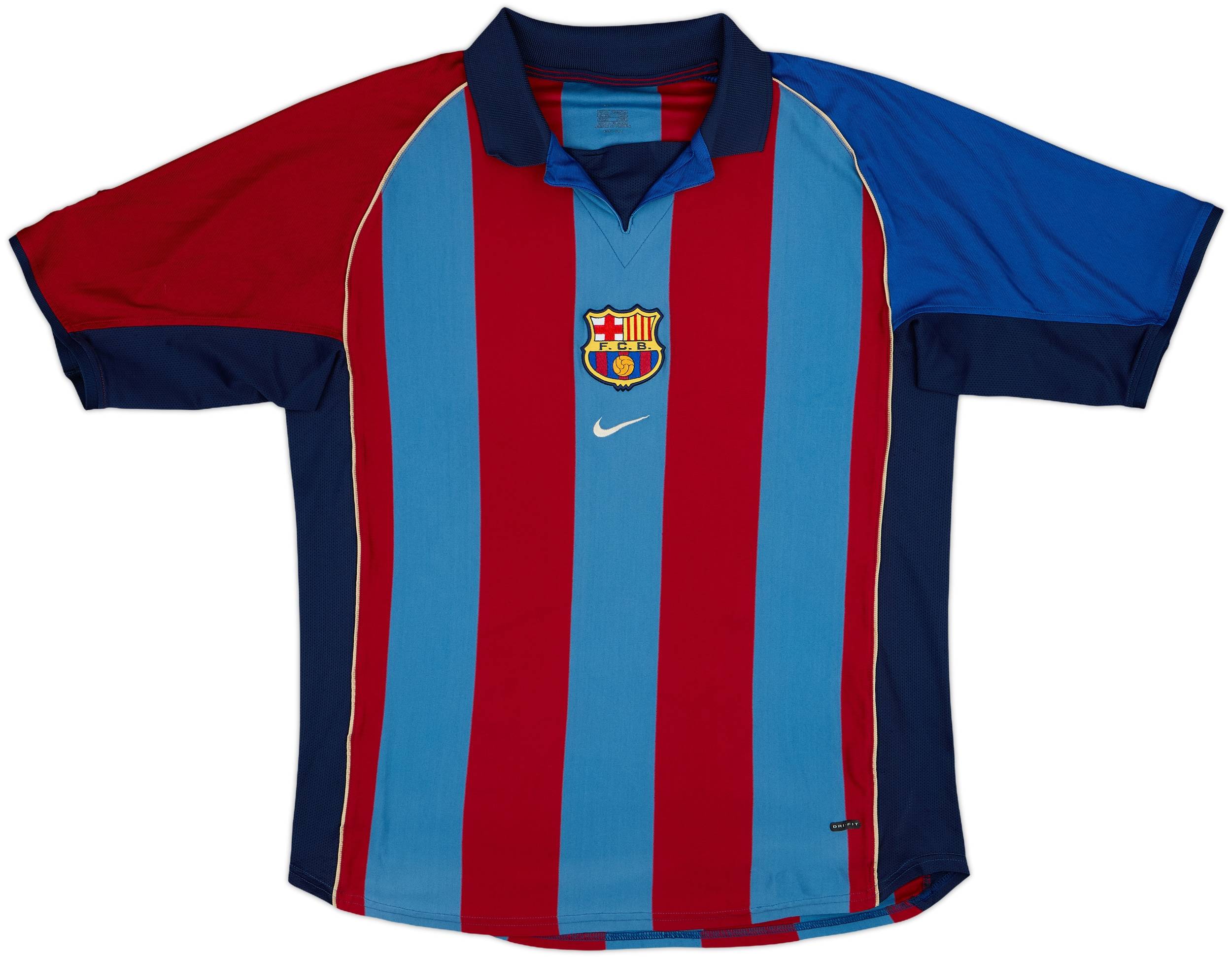 2001-02 Barcelona Home Shirt Kluivert #9 - 6/10 - (L)