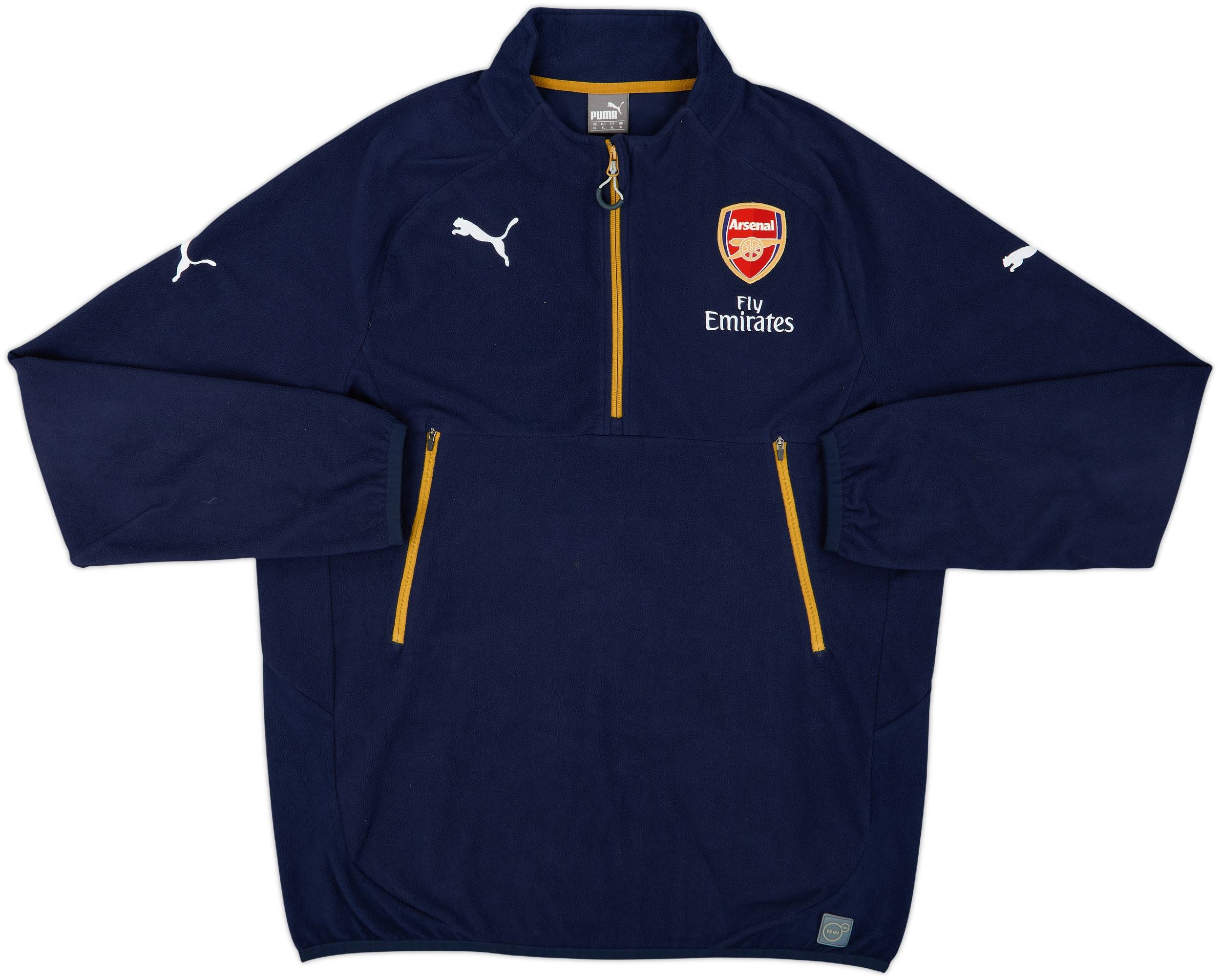 2015-16 Arsenal Puma 1/4 Zip Fleece Jacket - 8/10 - (XL)