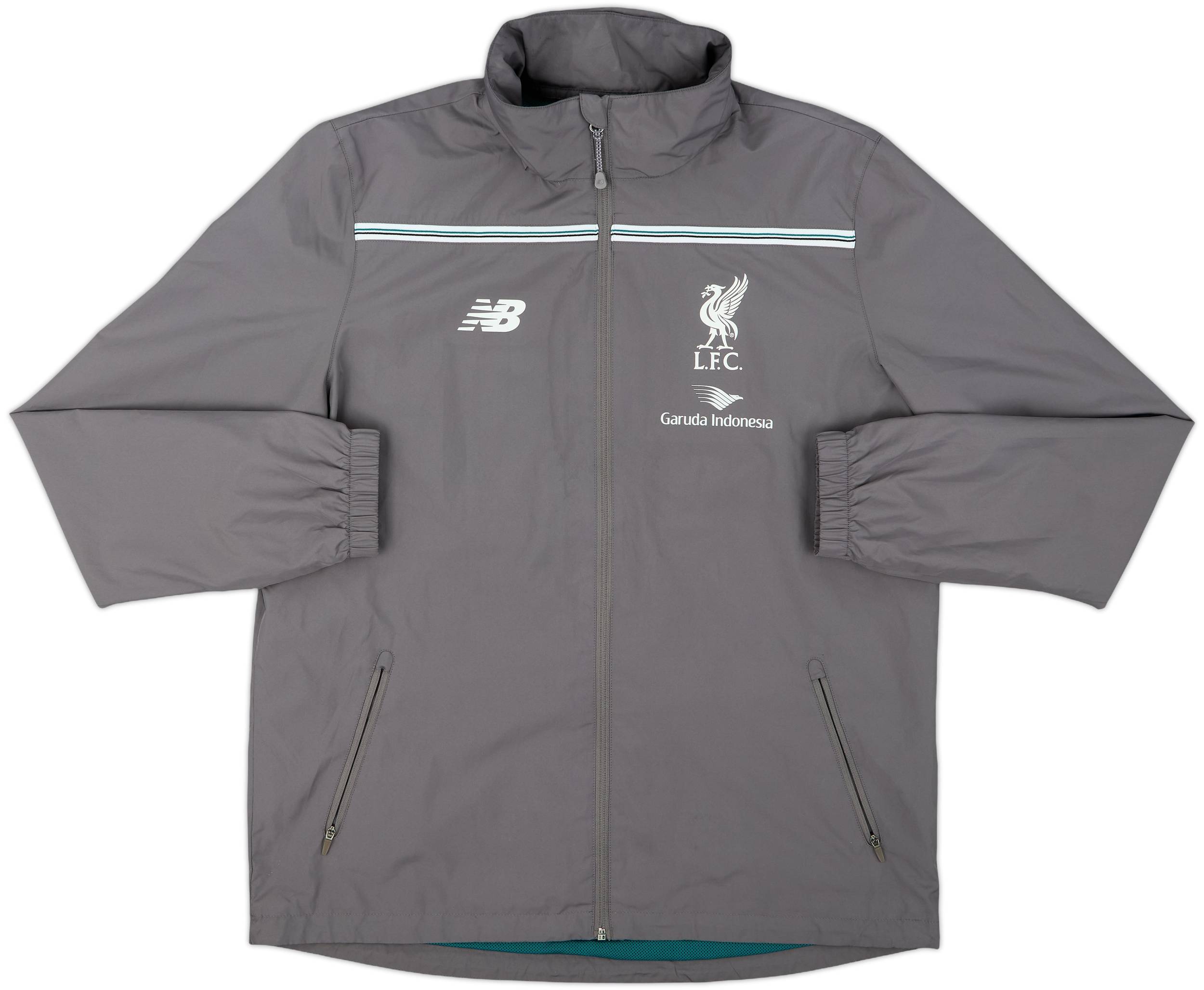 2015-16 Liverpool New Balance Hooded Rain Jacket - 10/10 - (L)