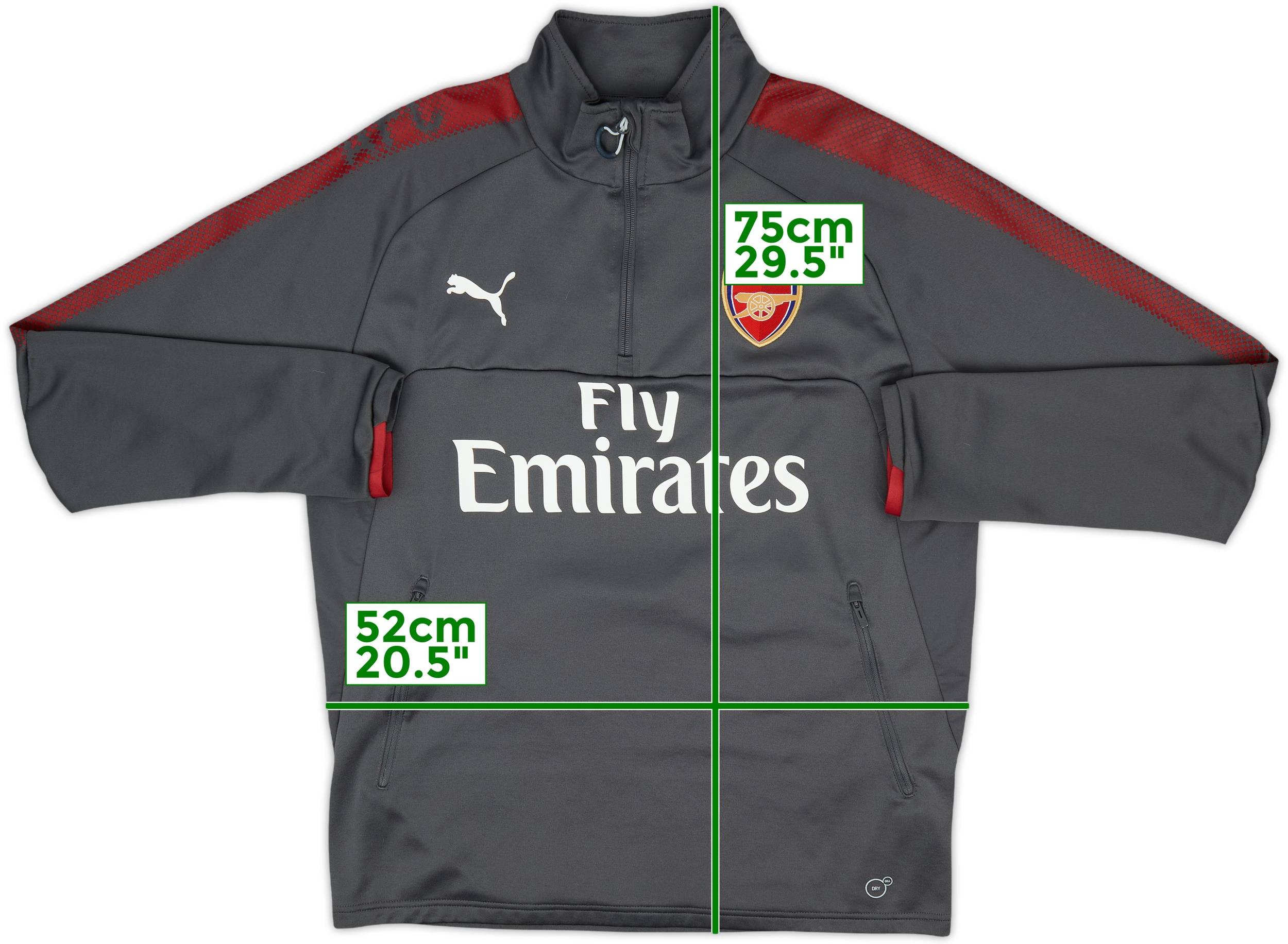 2017-18 Arsenal Puma 1/4 Zip Drill Top - 10/10 - (L)