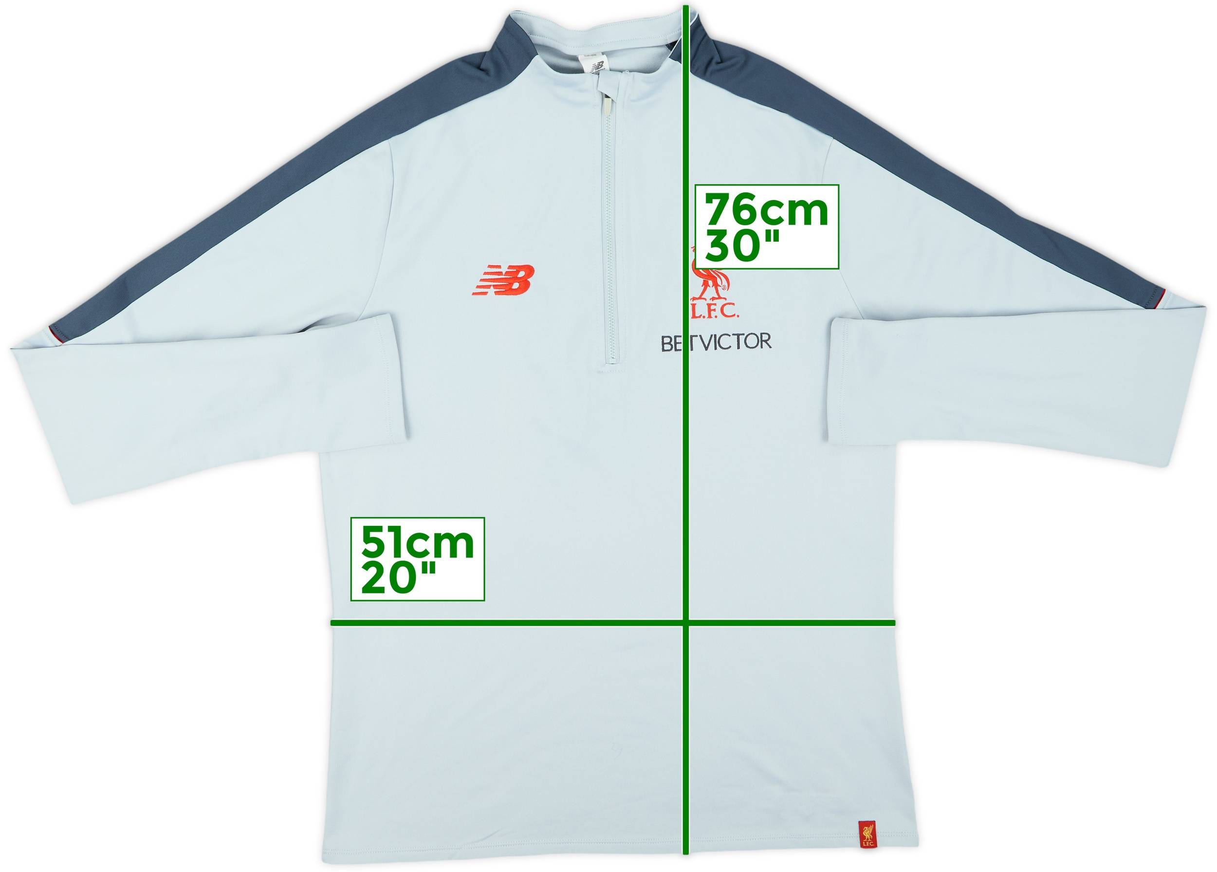 2019-20 Liverpool New Balance 1/2 Zip Drill Top - 9/10 - (L)