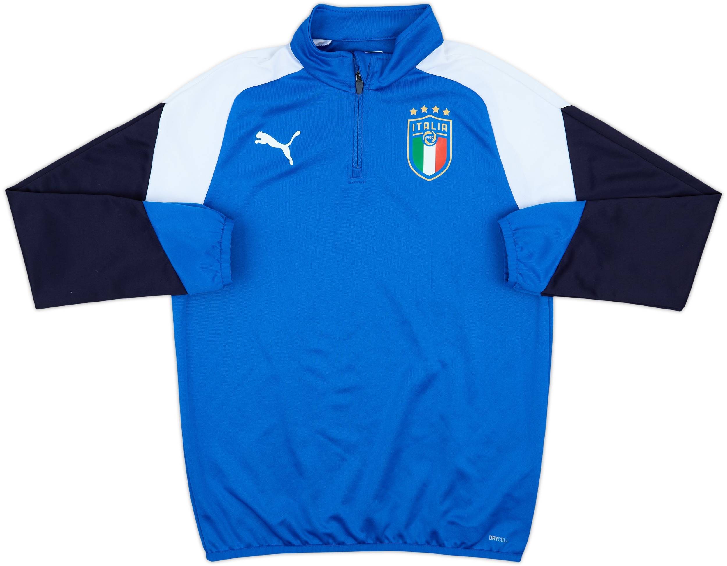 2019-20 Italy Puma 1/4 Zip Training Top - 8/10 - (XL.Boys)