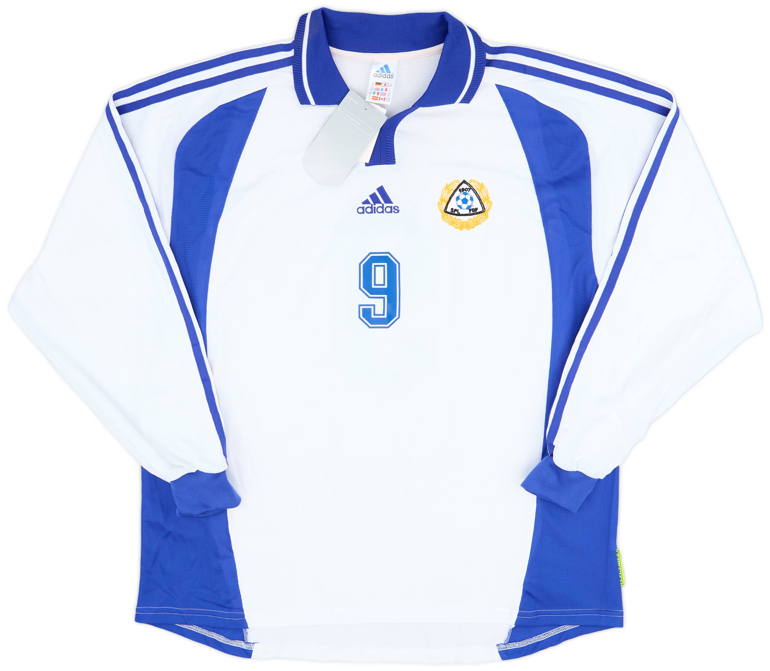 2000-02 Finland PLayer Issue Home L/S Shirt #9 (XL)