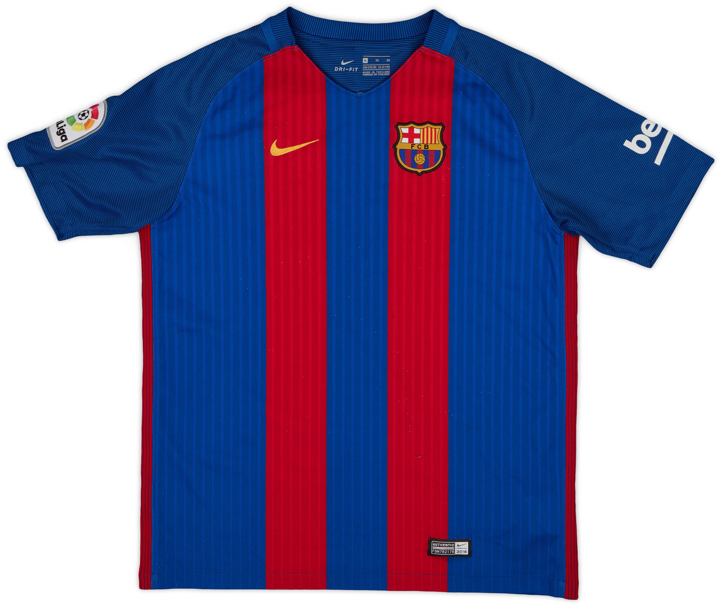 2016-17 Barcelona Home Shirt - 8/10 - (XL.Boys)