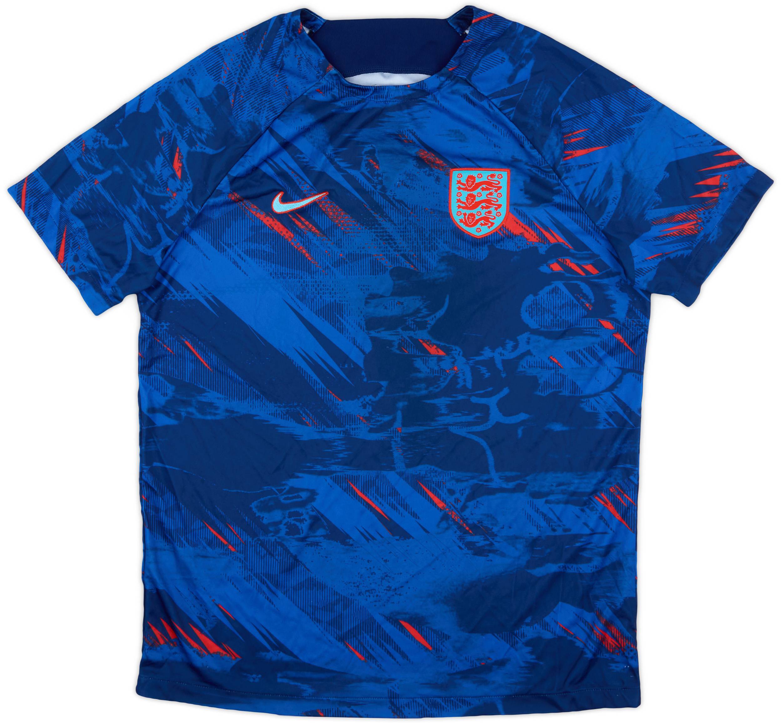 2022-23 England Nike Pre-Match Training Shirt - 8/10 - (L)
