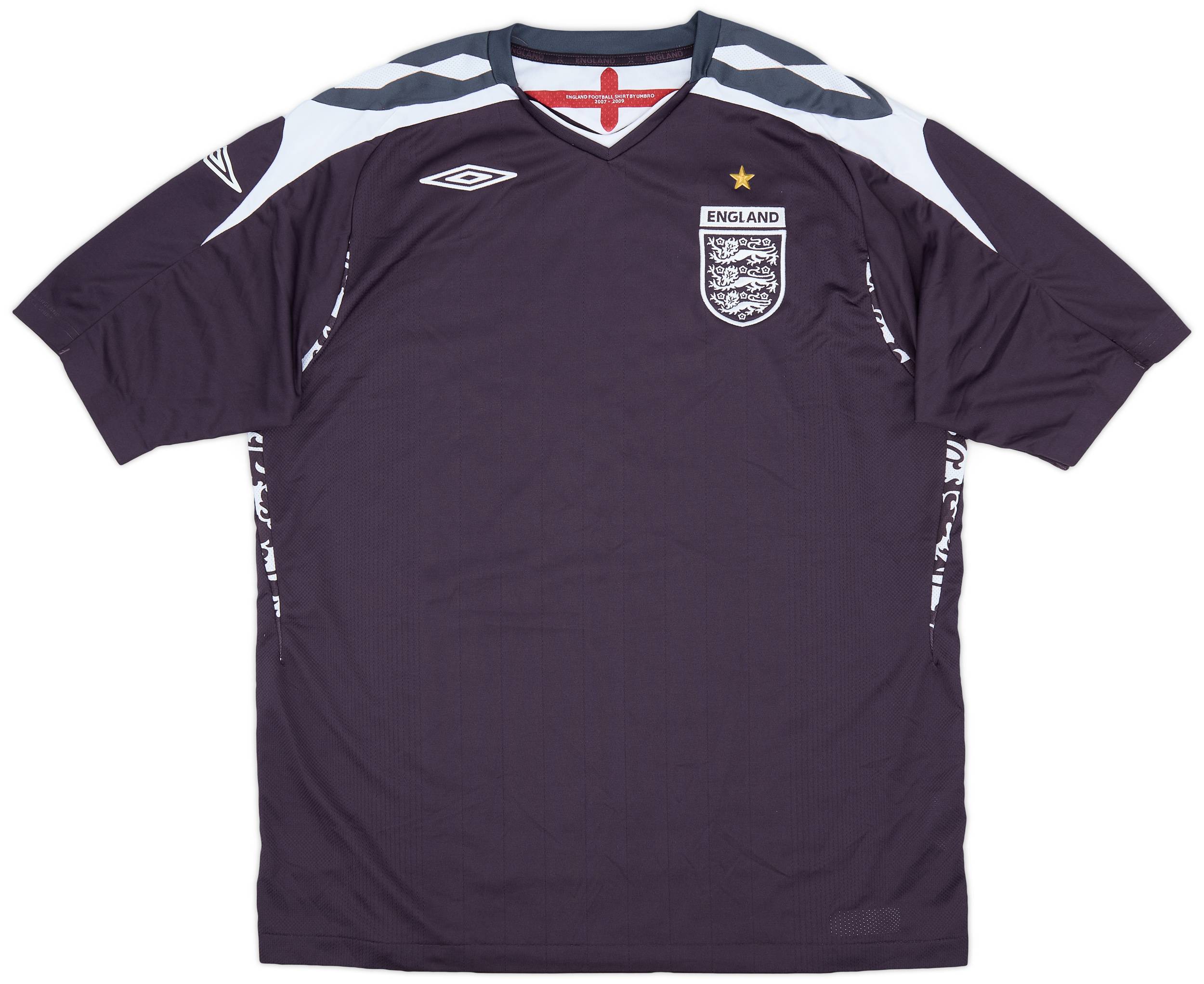 2007-09 England GK S/S Shirt - 9/10 - (XL)