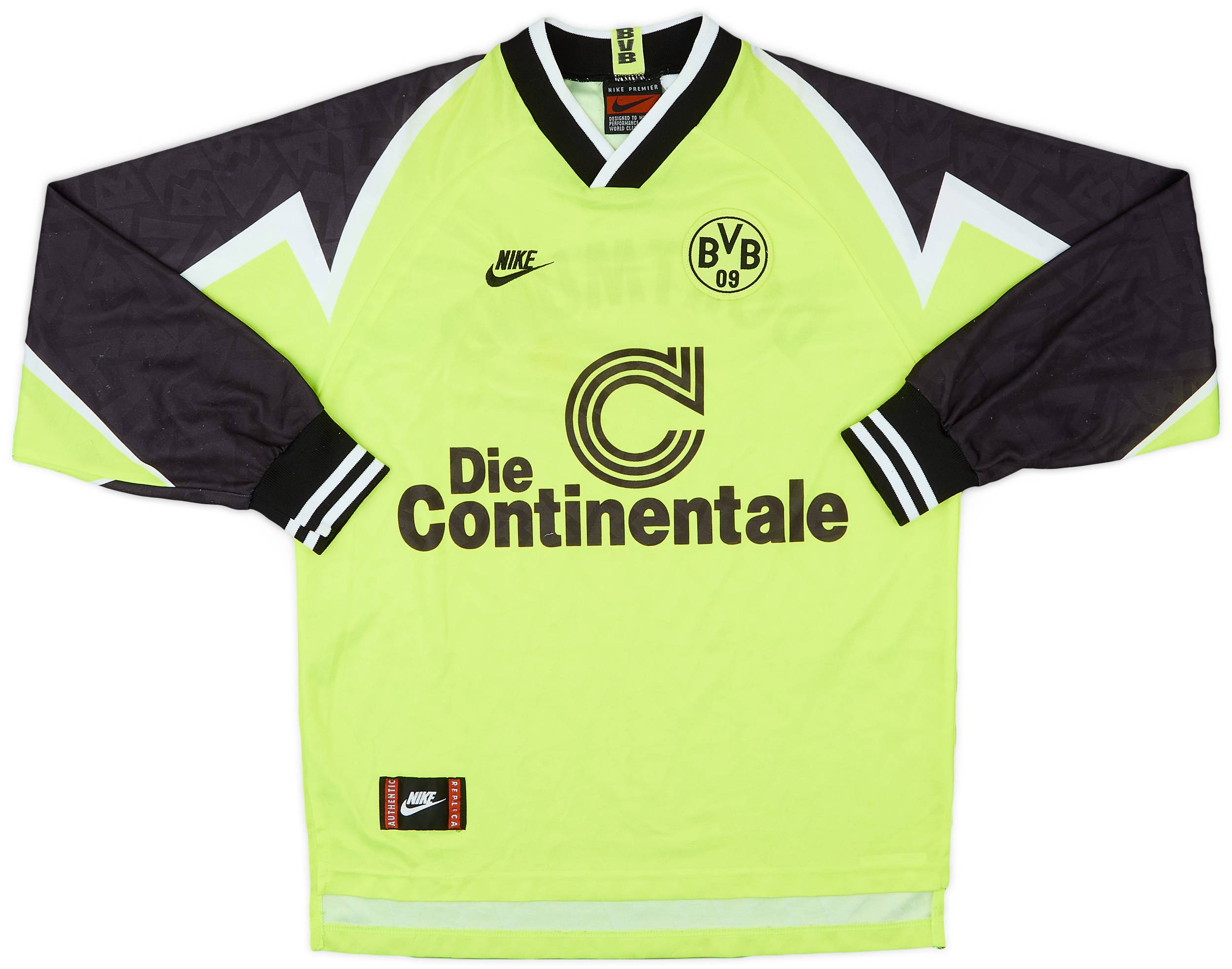 1995-96 Borussia Dortmund Home L/S Shirt - 8/10 - (M)