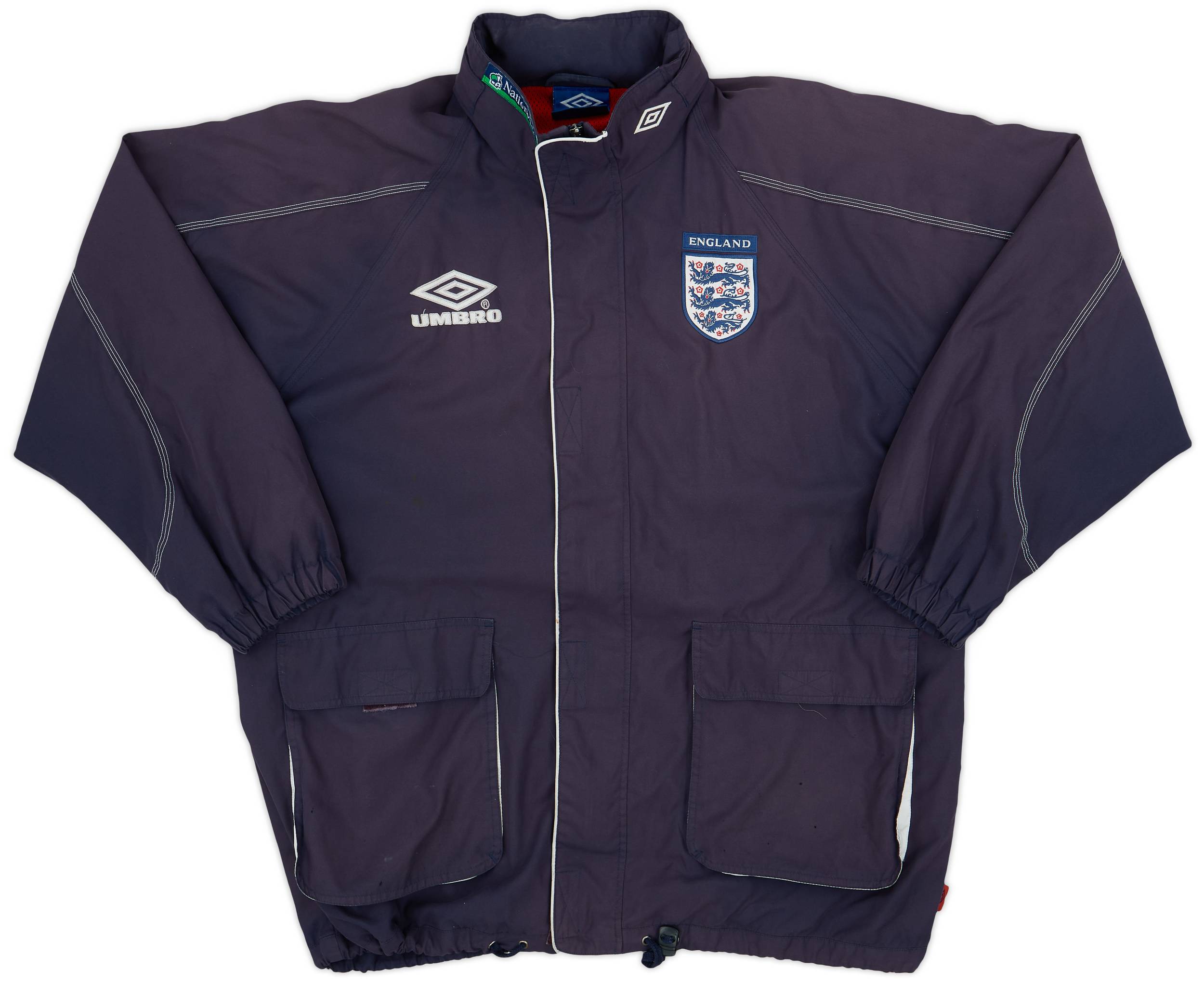 1998-00 England Umbro Hooded Rain Jacket - 6/10 - (L)