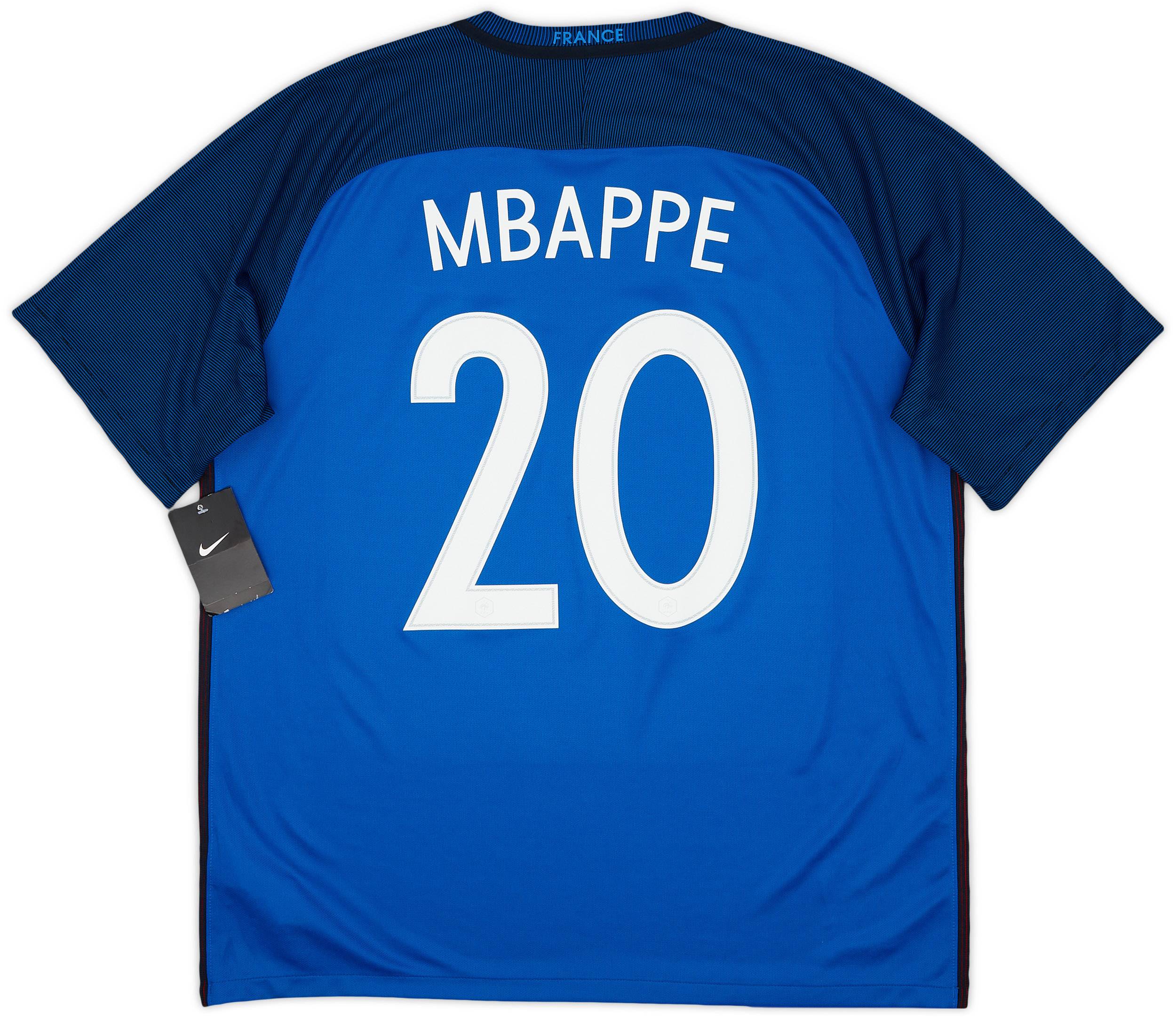 2016-17 France Home Shirt Mbappe #20 (XL)