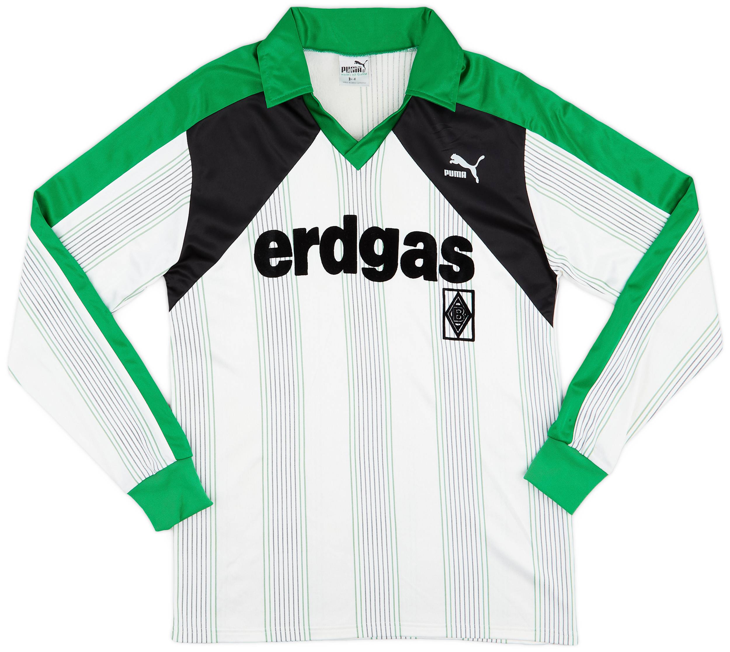 1987-89 Borussia Monchengladbach Home L/S Shirt - 9/10 - (S)