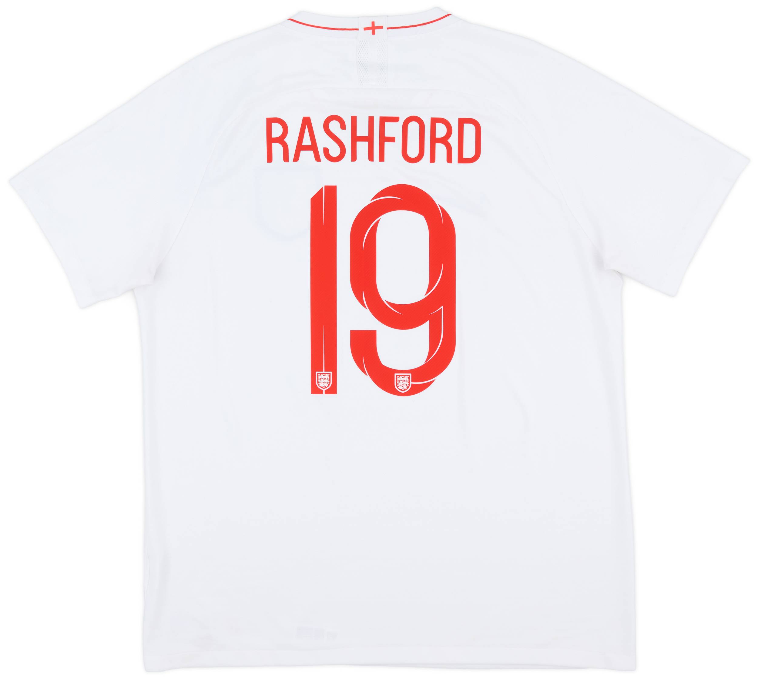 2018-19 England Home Shirt Rashford #19 - 7/10 - (XL)