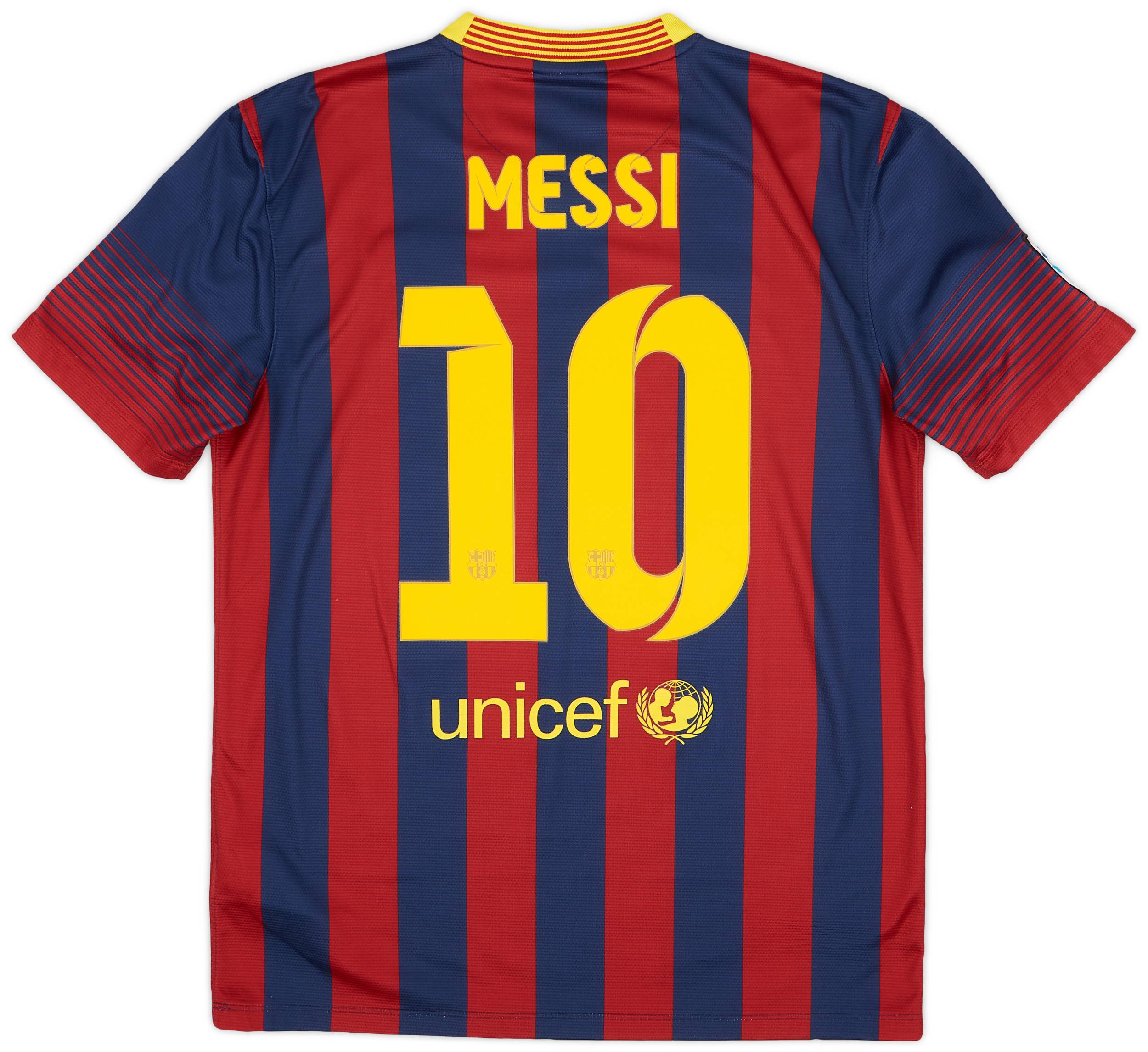 2013-14 Barcelona Home Shirt Messi #10 - 9/10 - (M)