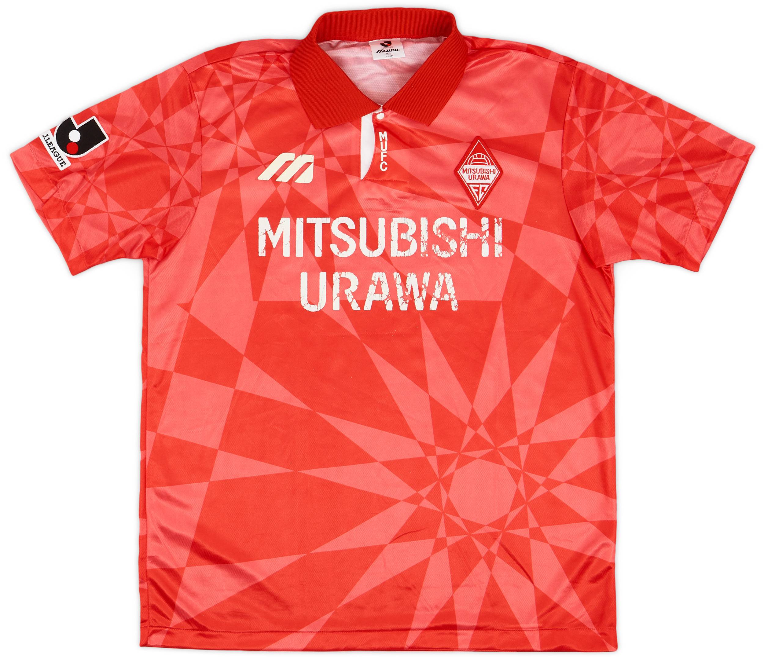 ウェア Mitsubishi Urawa Reds 93 / 94 Home Shirt 1993-94 Urawa Red Diamonds Home Shirt - 6/10 - (L)