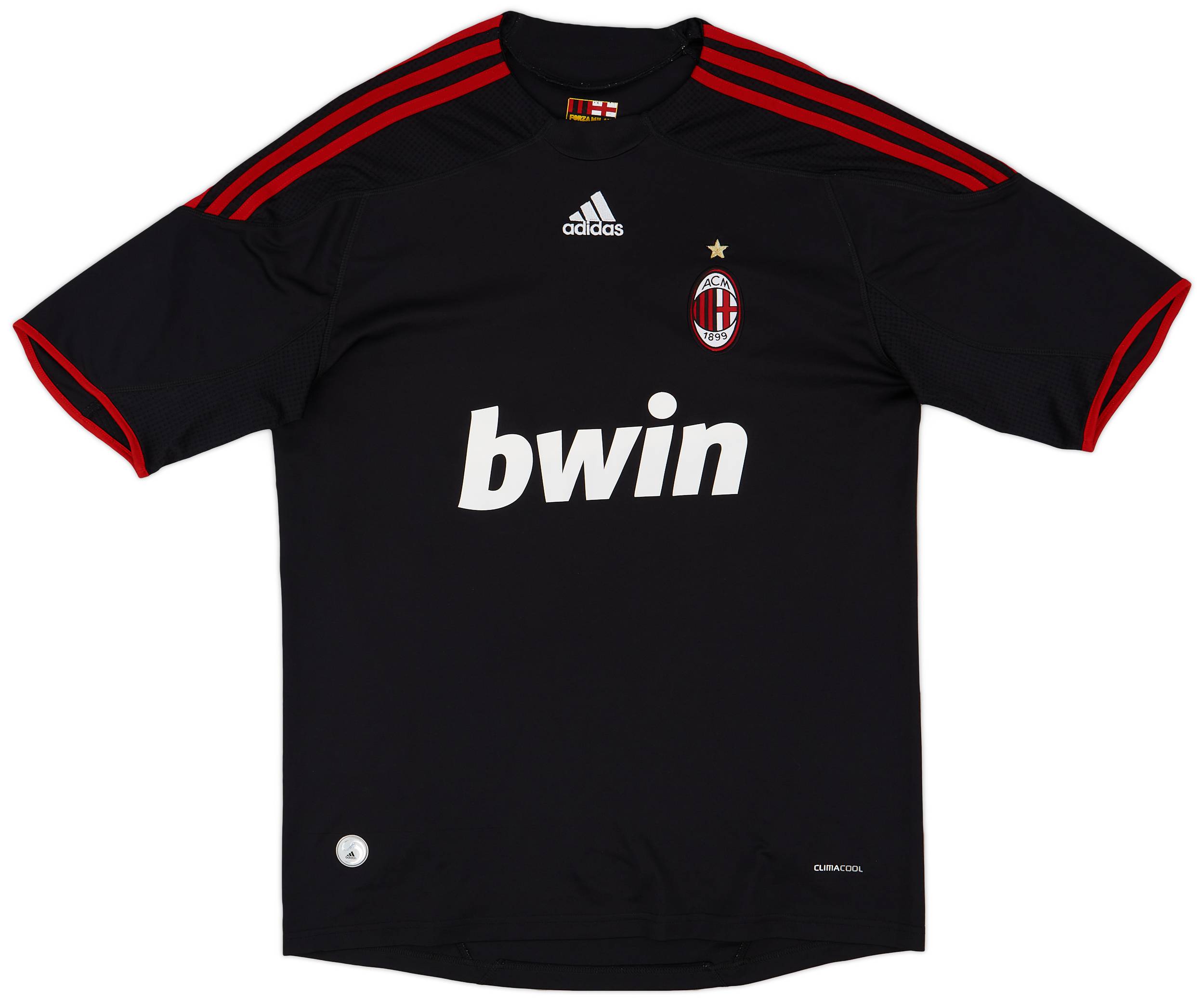【新品未使用】AC MILAN 2009-10 #32 BECKHAM HOME 2009-10 AC Milan Third Shirt Beckham #32 - 8/10 - (XL)