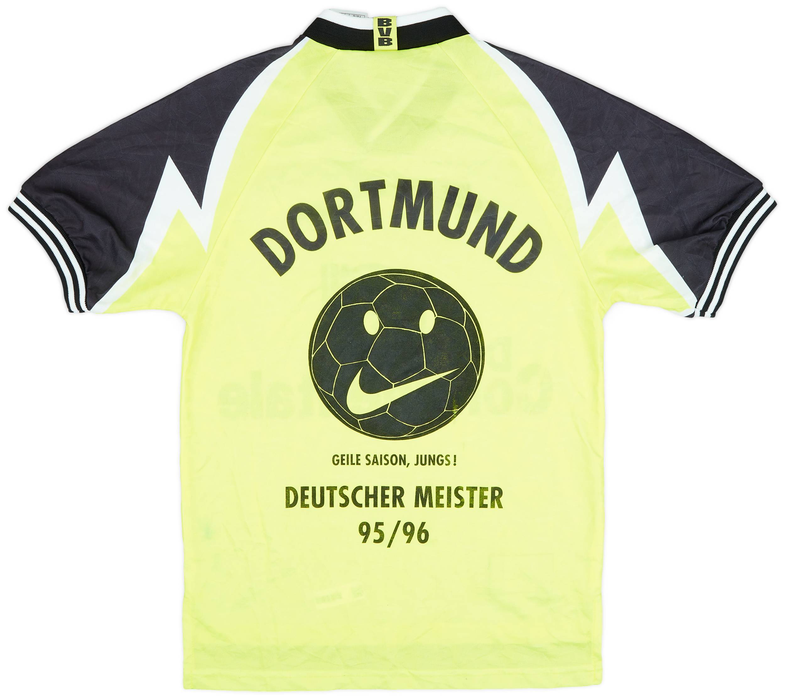 1995-96 Borussia Dortmund 'Deutscher Meister' Home Shirt - 9/10 - (XS)