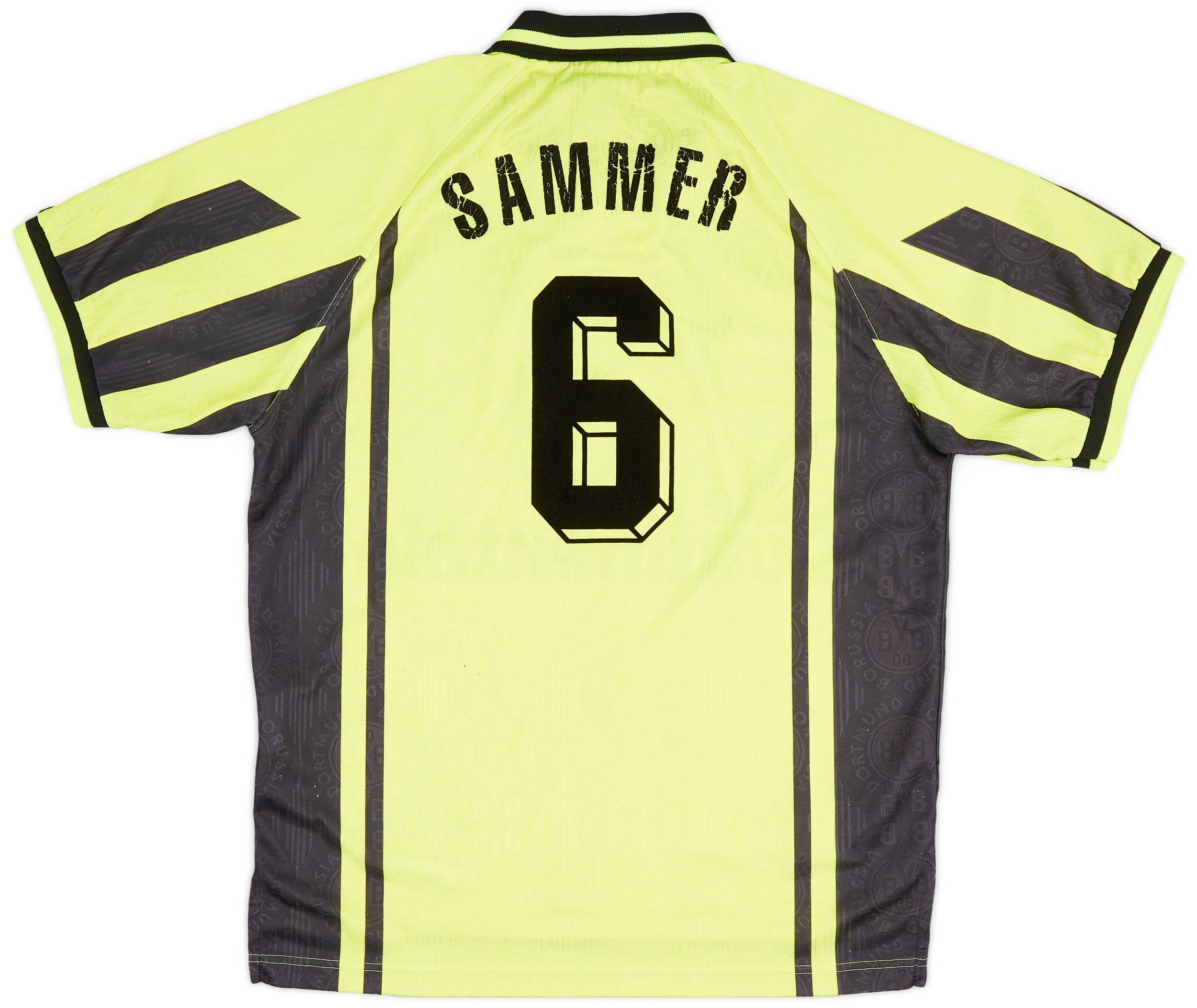 1996-97 Borussia Dortmund Home Shirt Sammer #6 - 5/10 - (M)