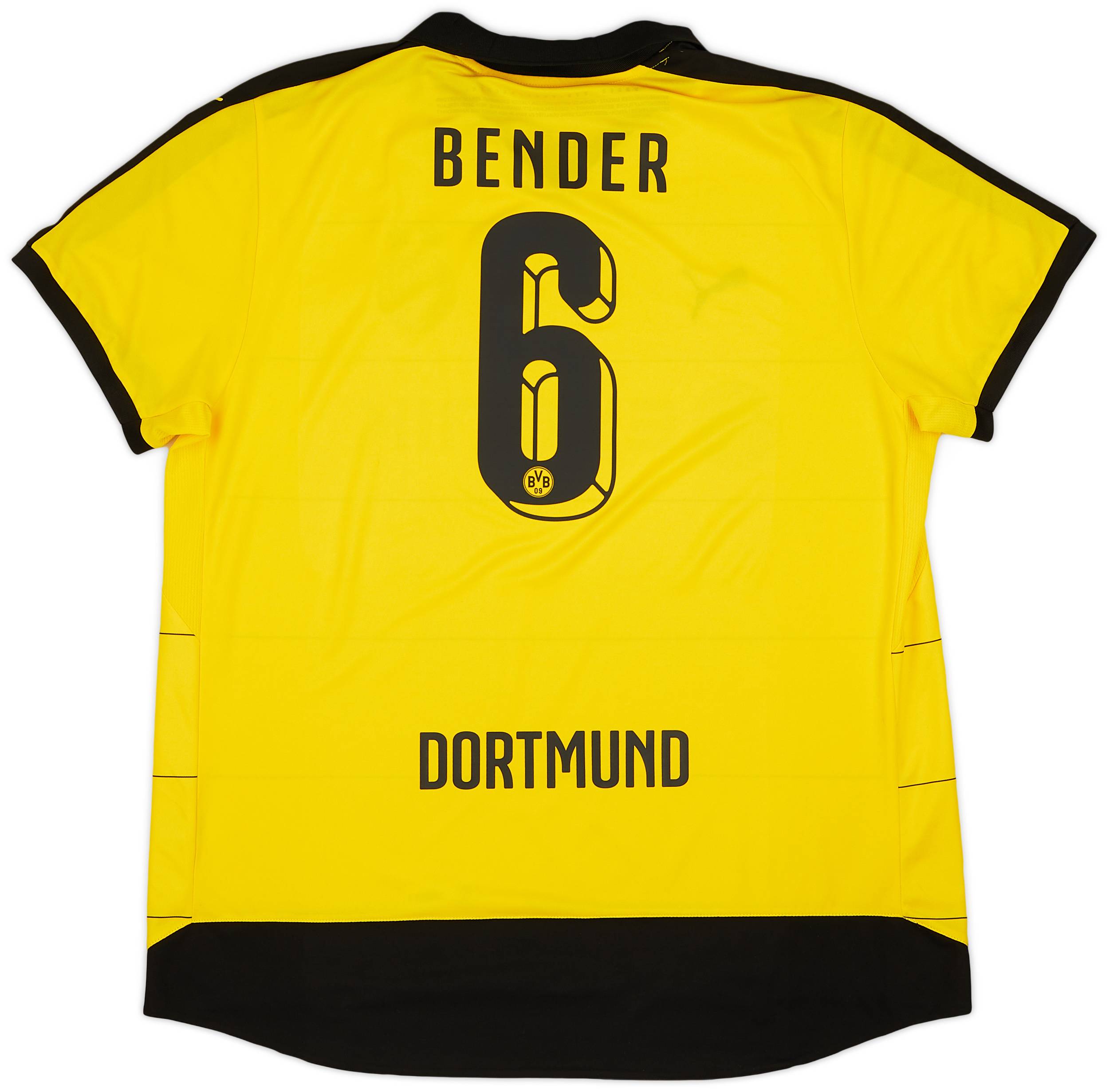 2015-16 Borussia Dortmund Home Shirt Bender #6 - 9/10 - (3XL)