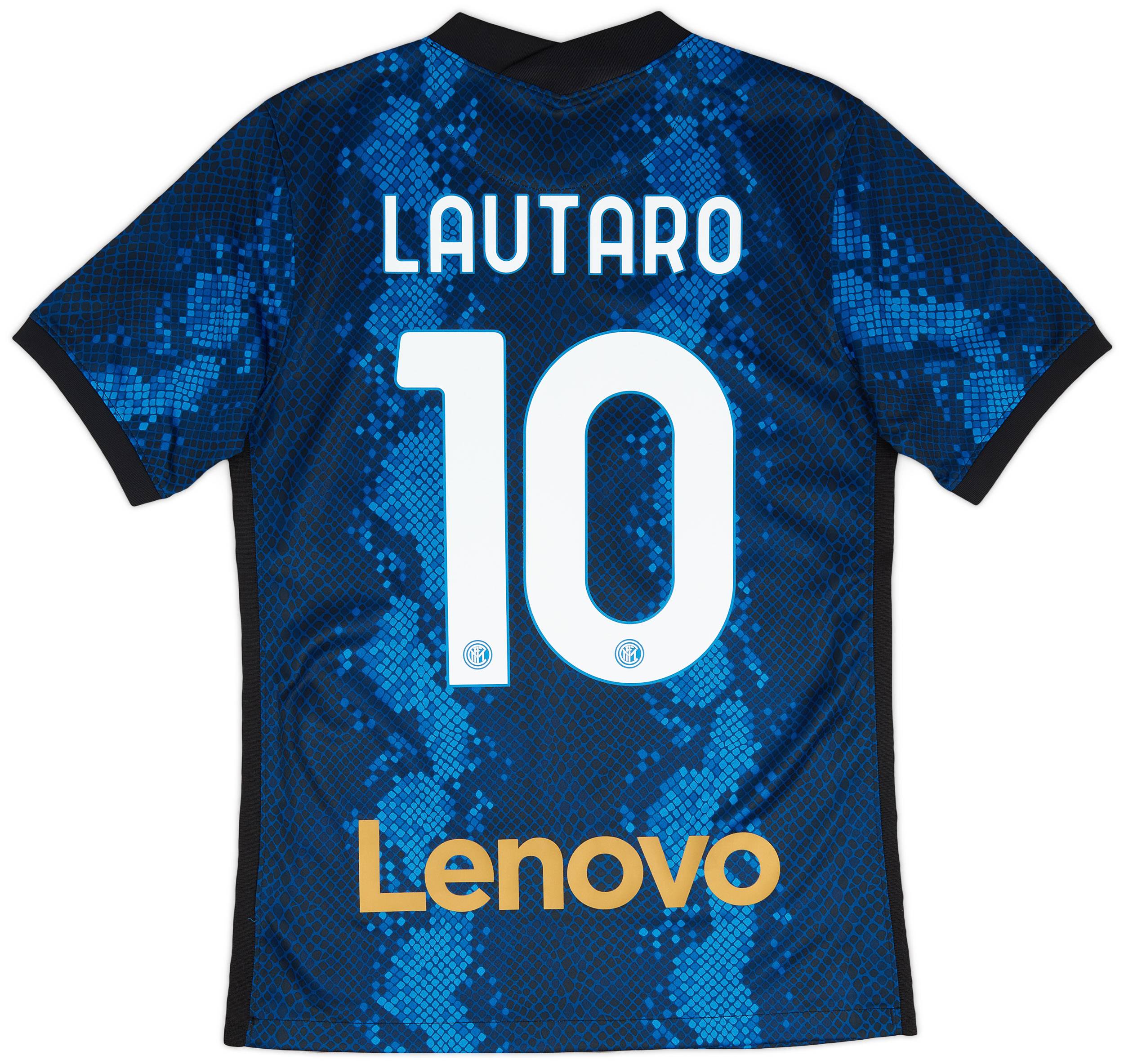 【正規品】インテル・ミラノ LAUTARO 10番 シャツ 2021-22 Inter Milan Home Shirt Lautaro #10 - 10/10 - (S)
