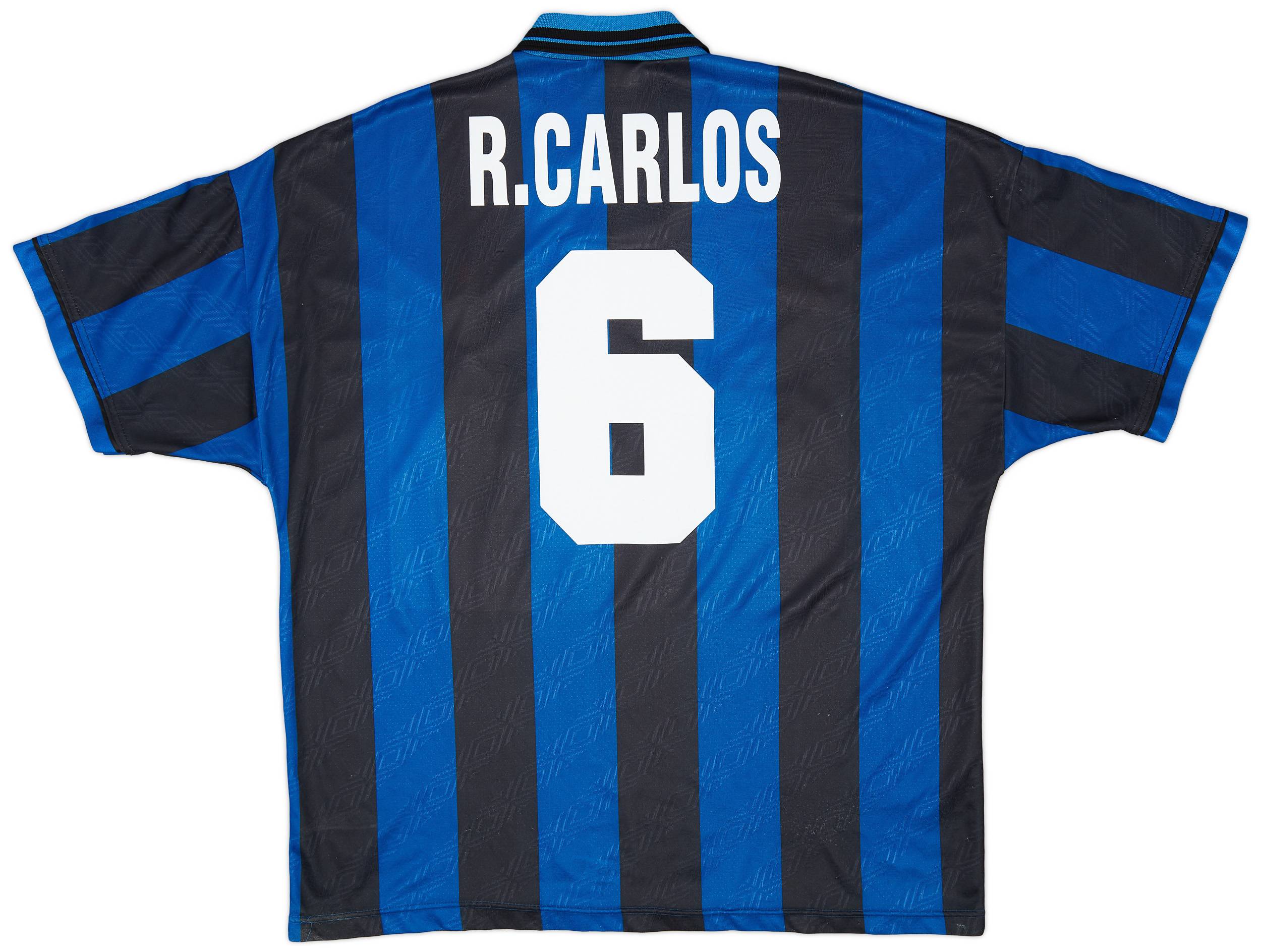 1995-96 Inter Milan Home Shirt R. Carlos #6 - 5/10 - (XXL)