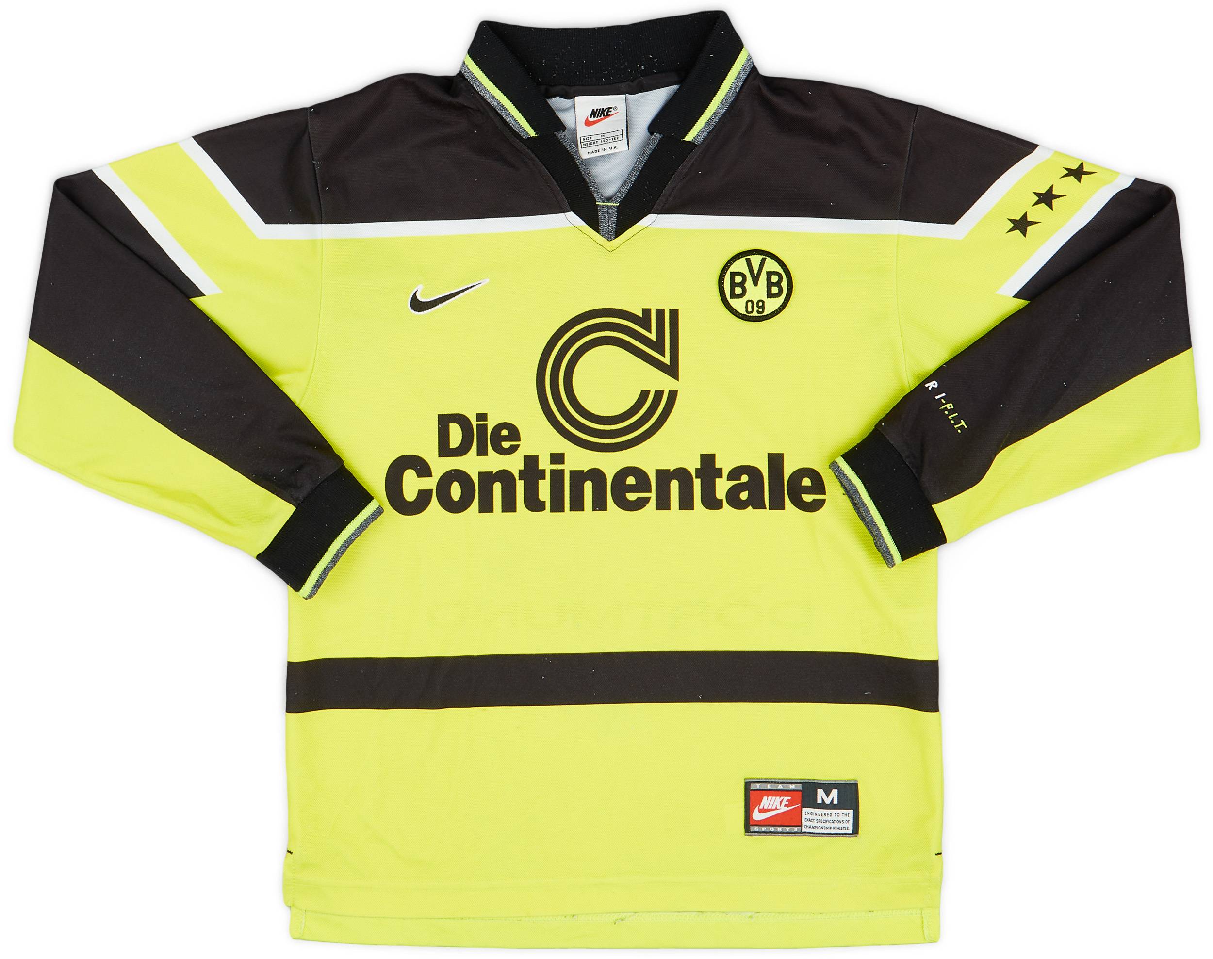 1997-98 Borussia Dortmund Home L/S Shirt - 8/10 - (M.Boys)