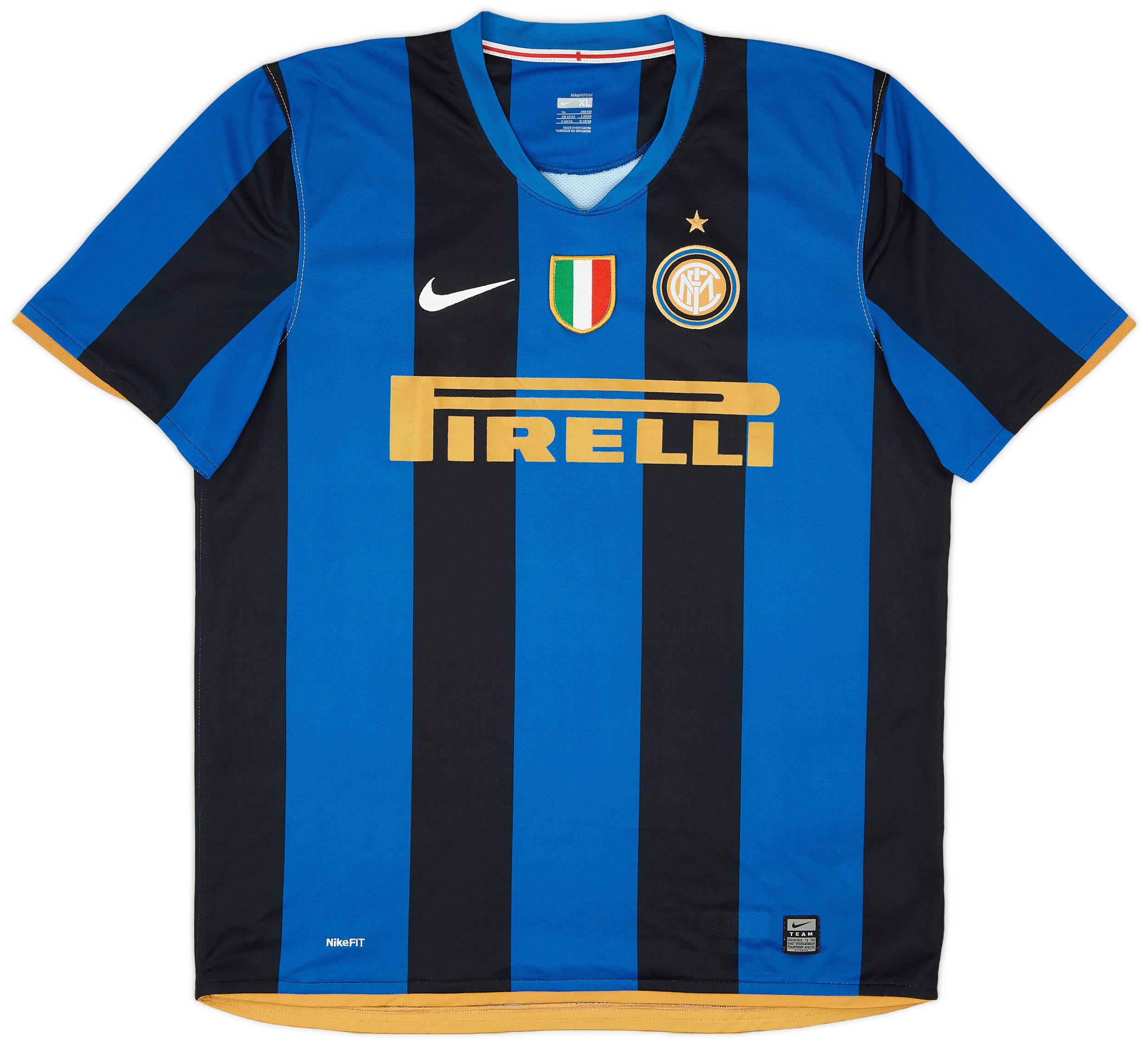 2008-09 Inter Milan Home Shirt - 9/10 - (XL)
