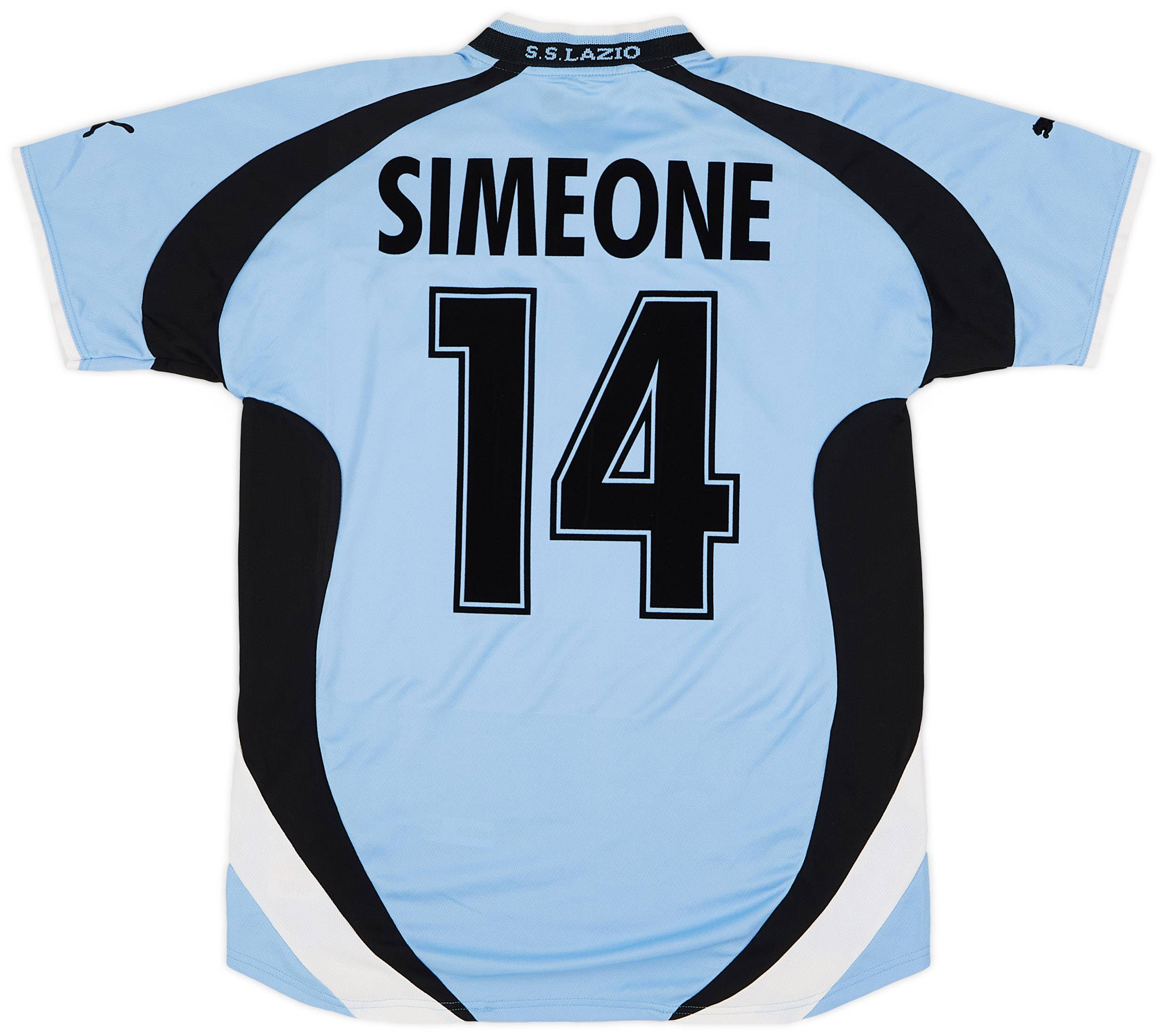 2000-01 Lazio Home Shirt Simeone #14 - 8/10 - (M)
