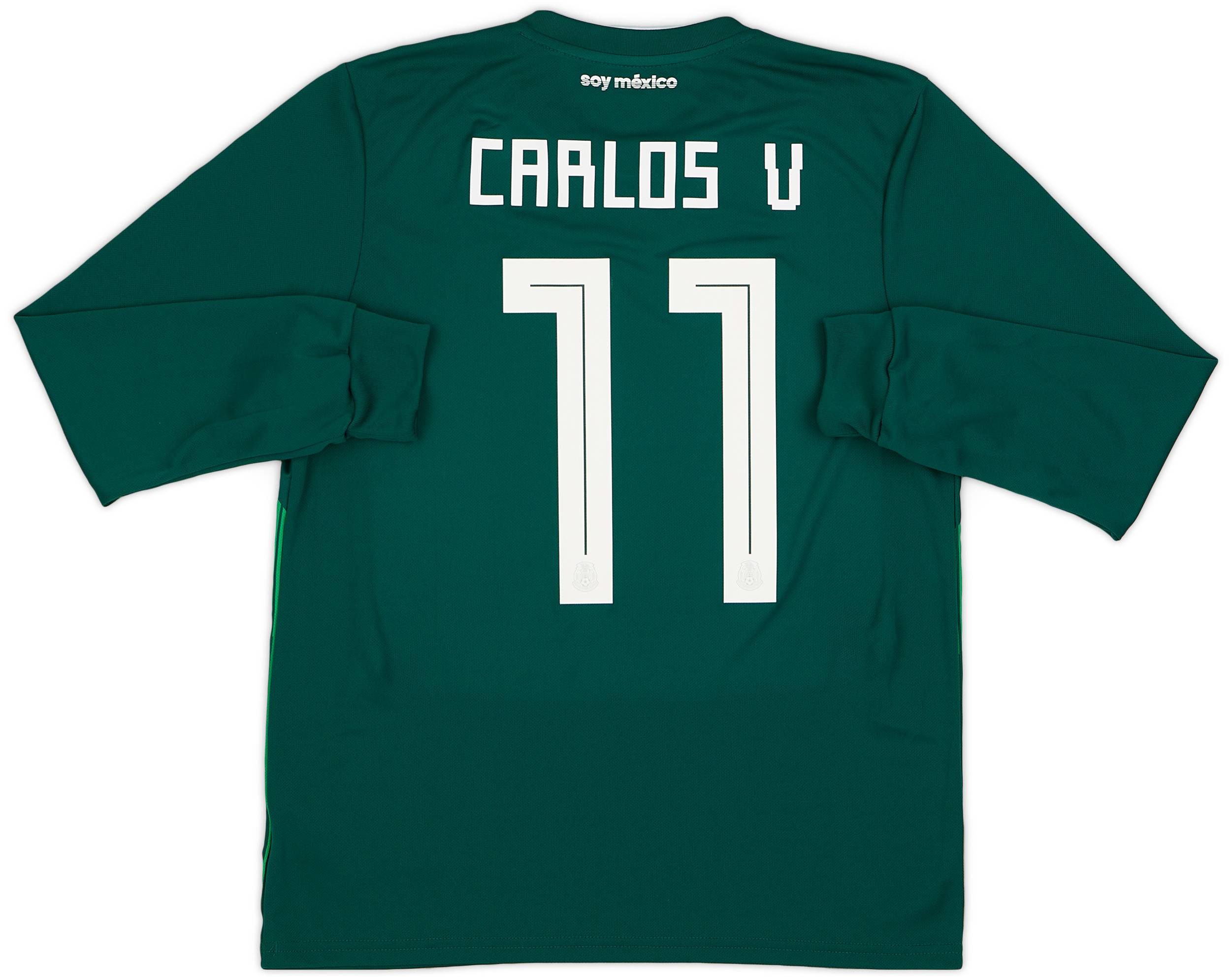2018-19 Mexico Home L/S Shirt Carlos V #11 - 10/10 - (M)