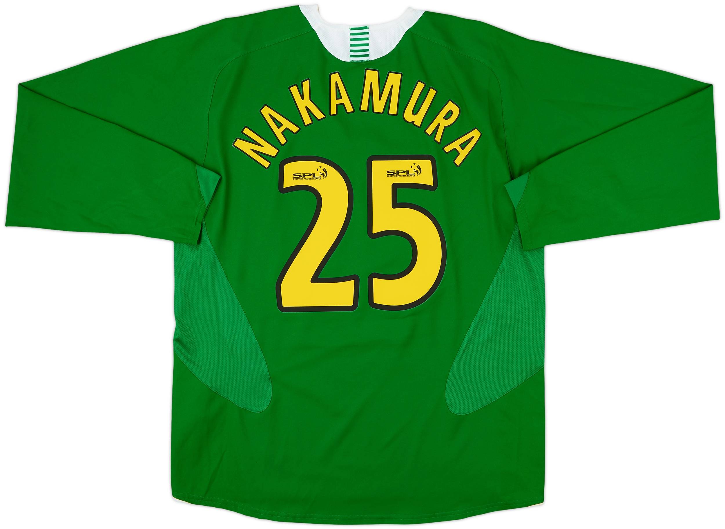 Celtic FC NAKAMURA 25番 シャツ 2005-06 Celtic Away L/S Shirt Nakamura #25 - 7/10 - (L)