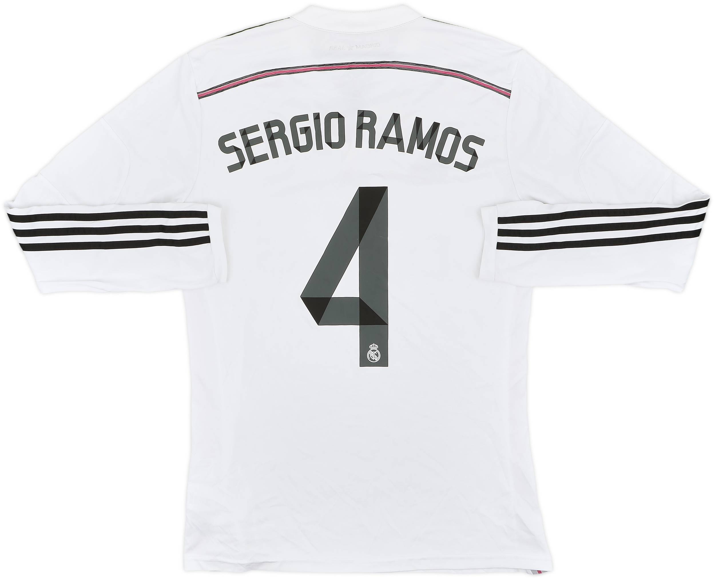 2014-15 RealMadrid Sergio Ramos ユニフォーム 2014-15 Real Madrid Home L/S Shirt Sergio Ramos #4 - 7/10 - (L)