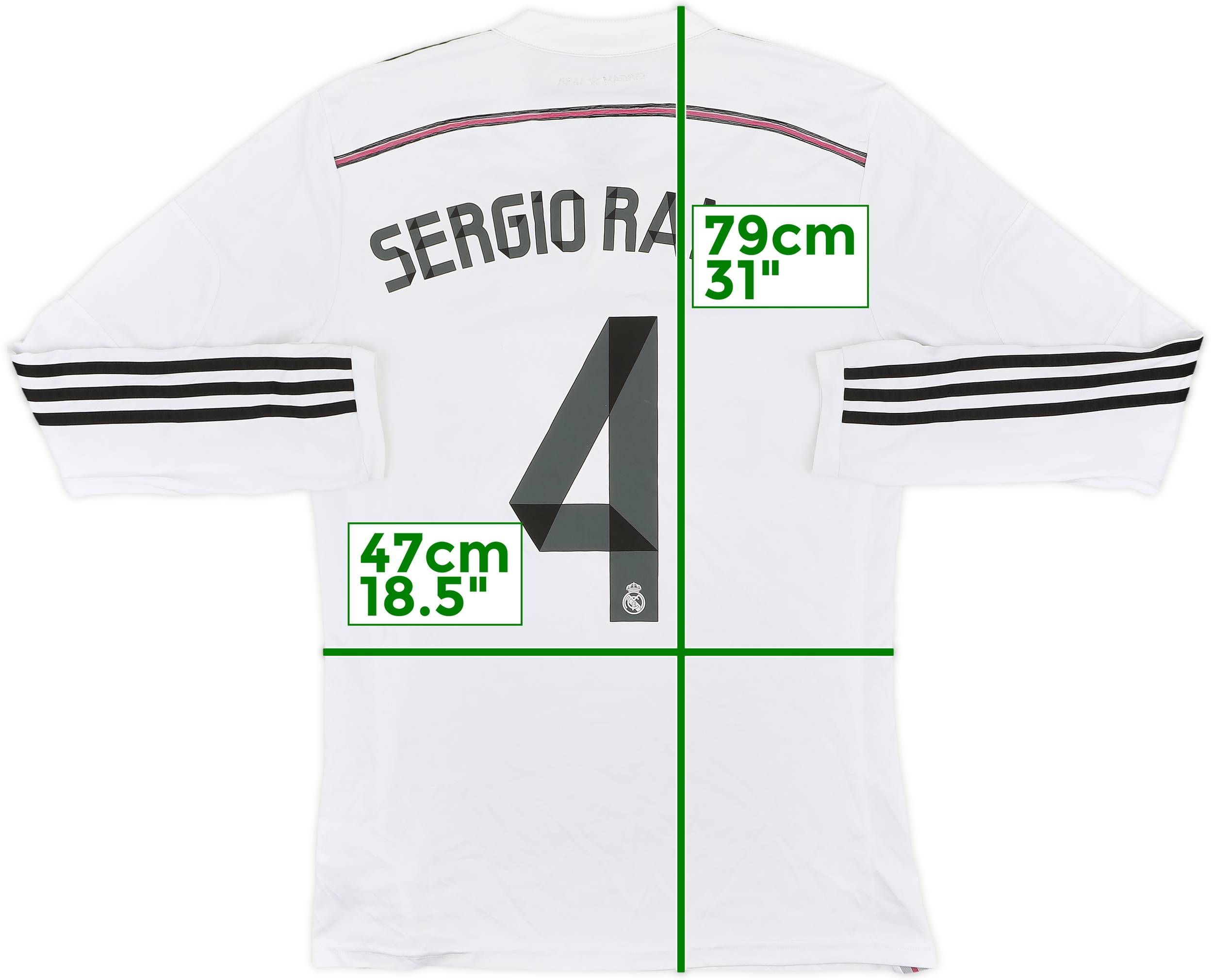 2014-15 RealMadrid Sergio Ramos ユニフォーム Real Madrid Home Shirt 2014/15 BNWT Sergio Ramos #4 (L