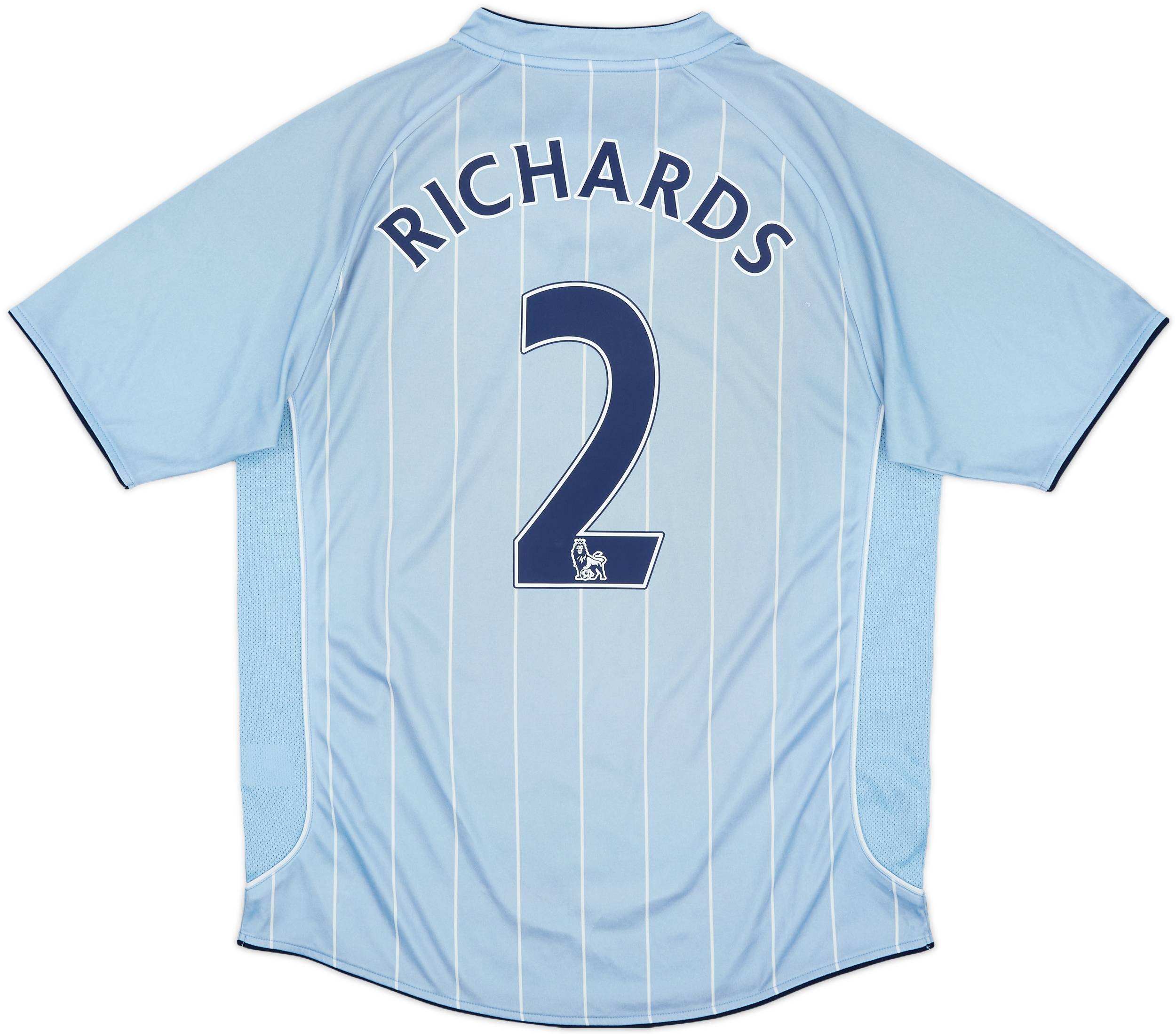 2007-08 Manchester City Home Shirt Richards #2 - 7/10 - (L)
