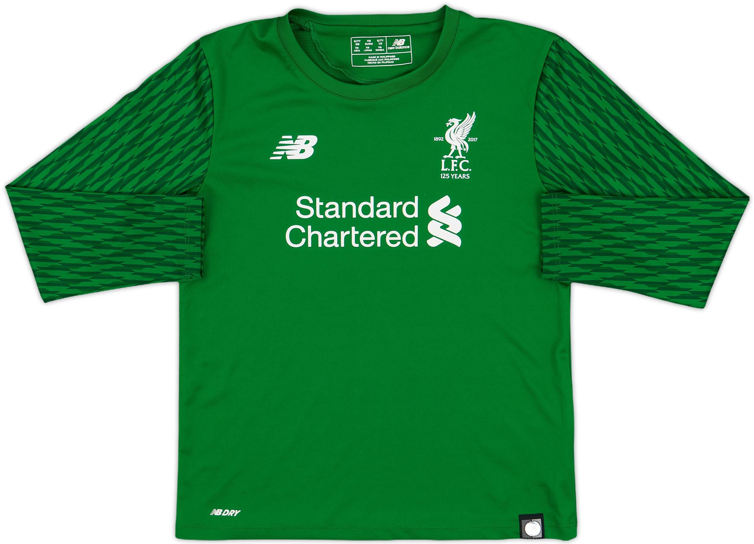 2017-18 Liverpool '125 Years' GK Shirt - 7/10 - (S.Boys)