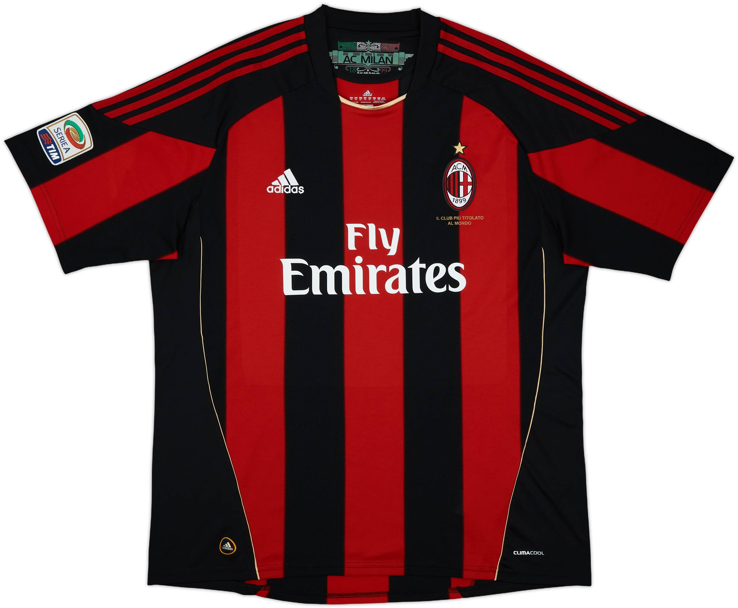 2010-11 AC Milan Home Shirt Ibrahimovic #11 - 9/10 - (XXL)