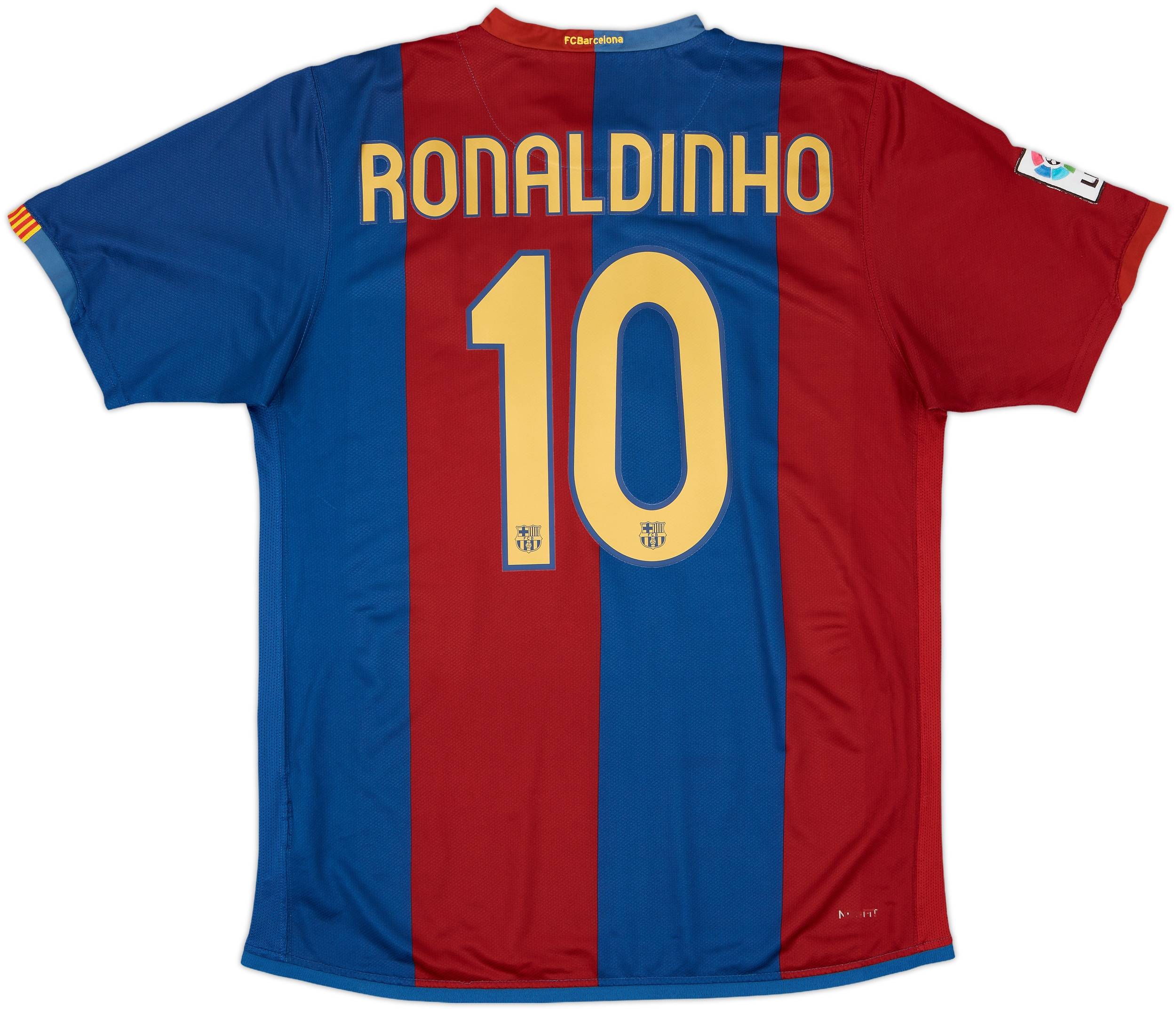 2006-07 Barcelona Home Shirt Ronaldinho #10 - 8/10 - (L) 2006-07 Barcelona Home Shirt Ronaldinho #10 - 8/10 - (L)
