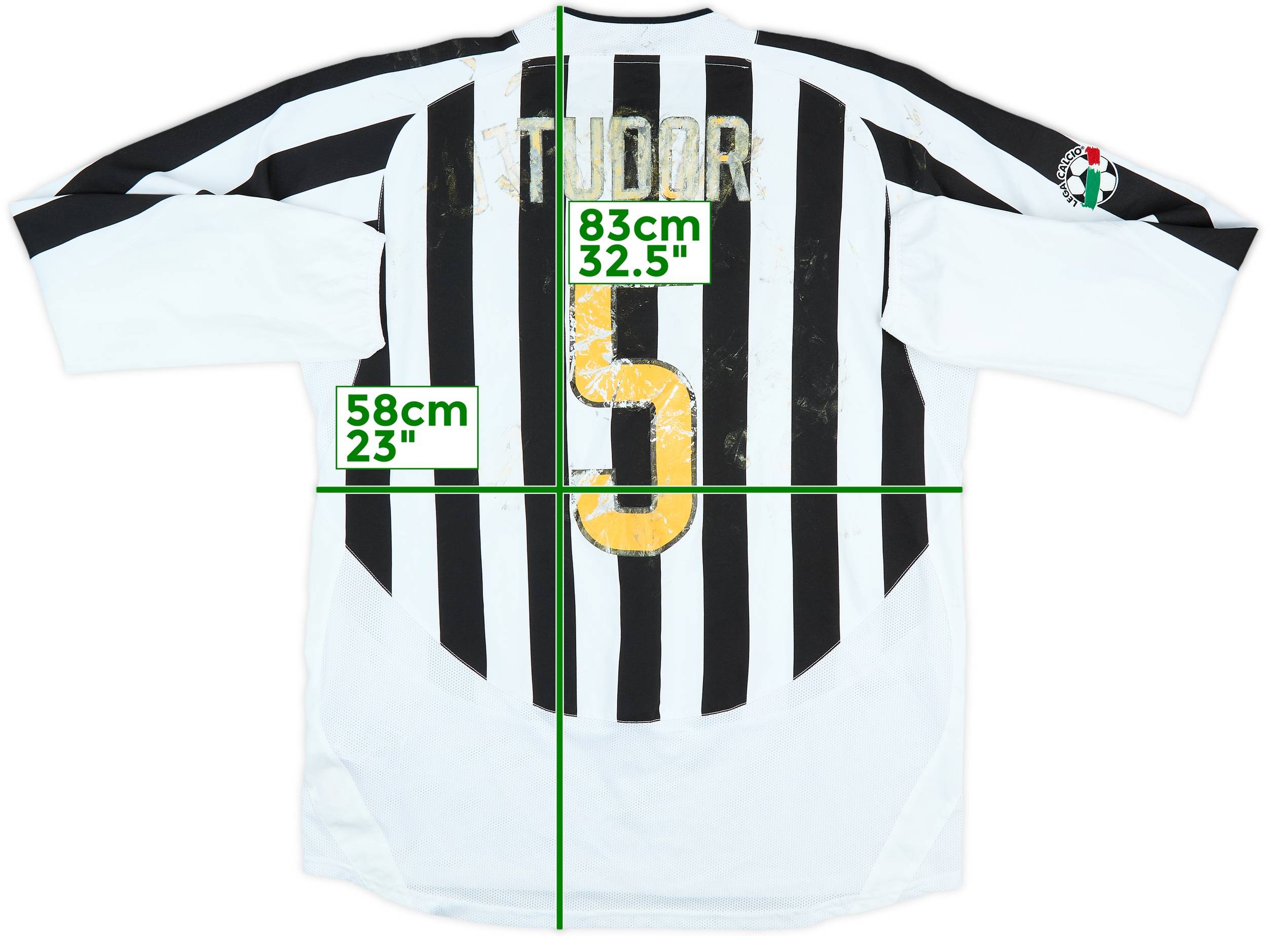 本物★01-02★L★Juventus★サッカーユニフォーム★LOTTO★UCL 2003-04 Juventus Match Issue Home L/S Shirt Tudor #5