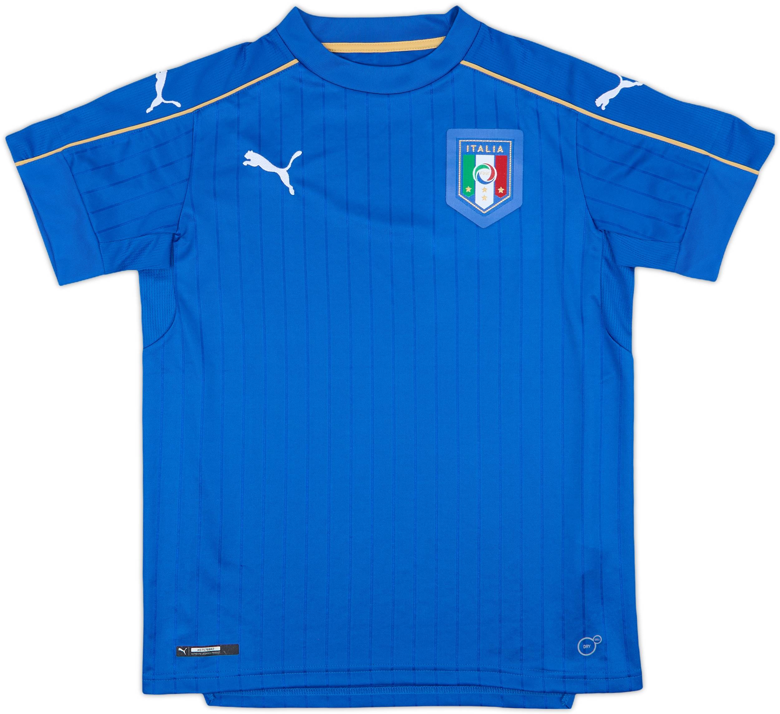2016-17 Italy Home Shirt - 8/10 - (L.Boys)
