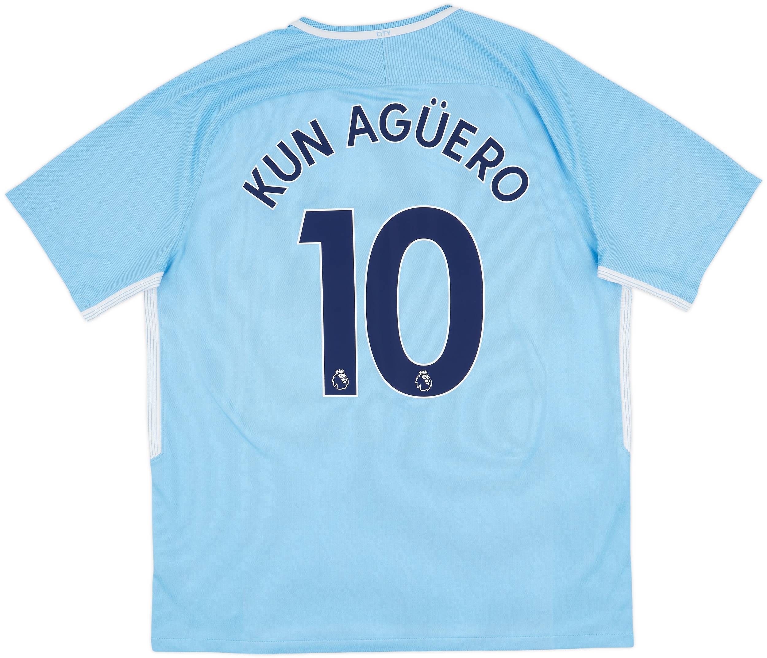 2017-18 Manchester City Home Shirt Kun Aguero #10 - 7/10 - (XL)