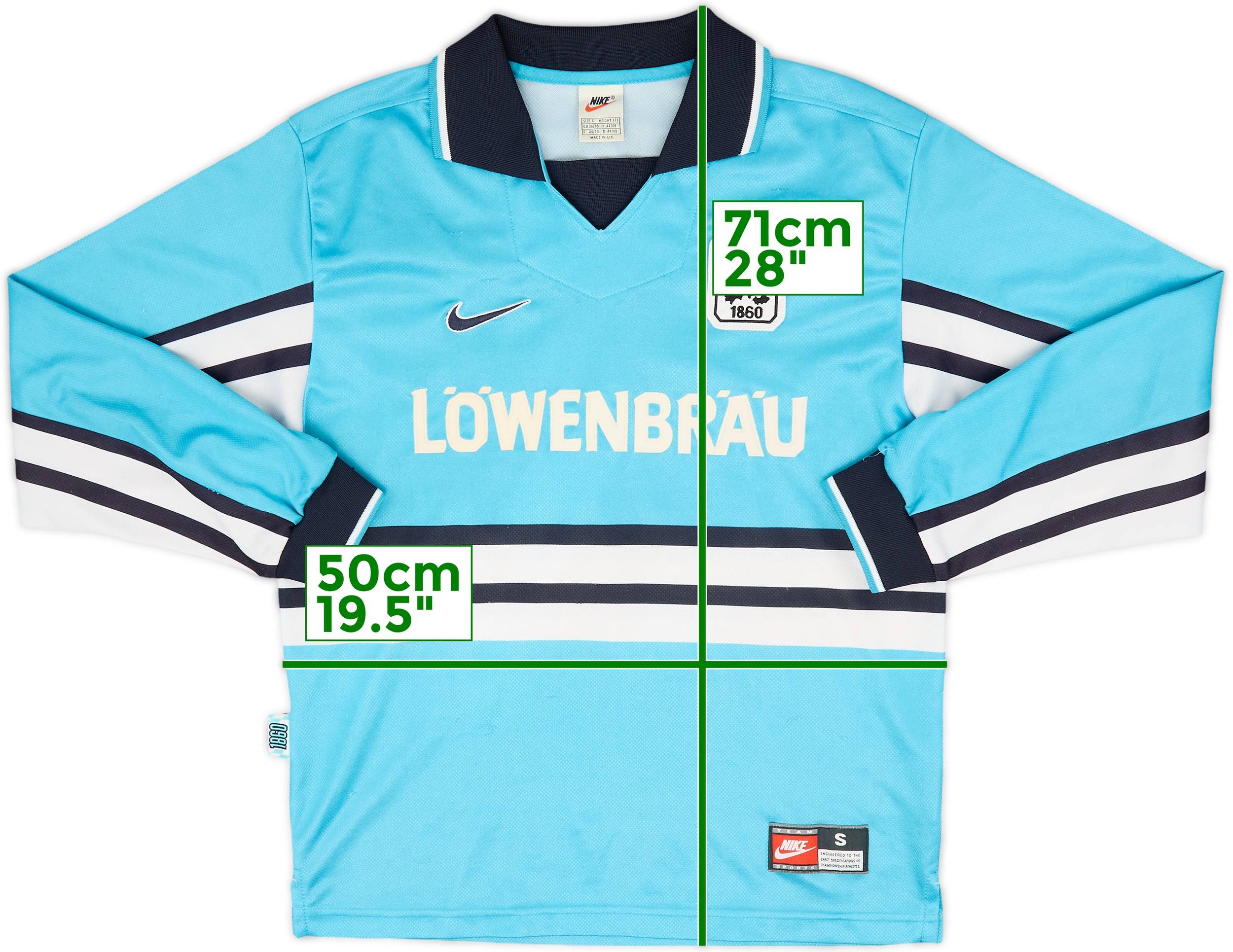 1997-98 1860 Munich Home L/S Shirt Winkler #11 - 7/10 - (S)