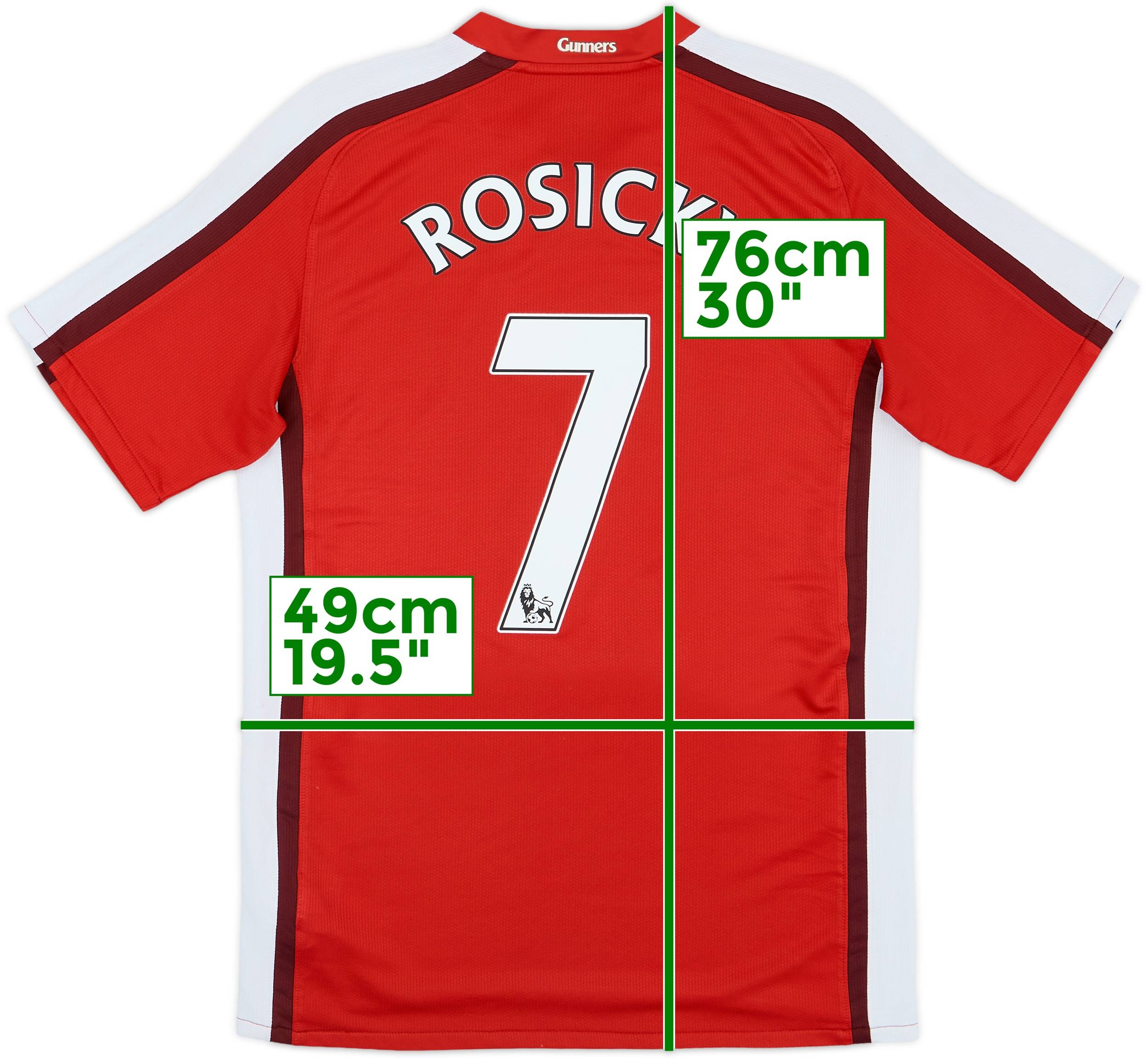 2008-10 Arsenal Home Shirt Rosicky #7 - 7/10 - (S)