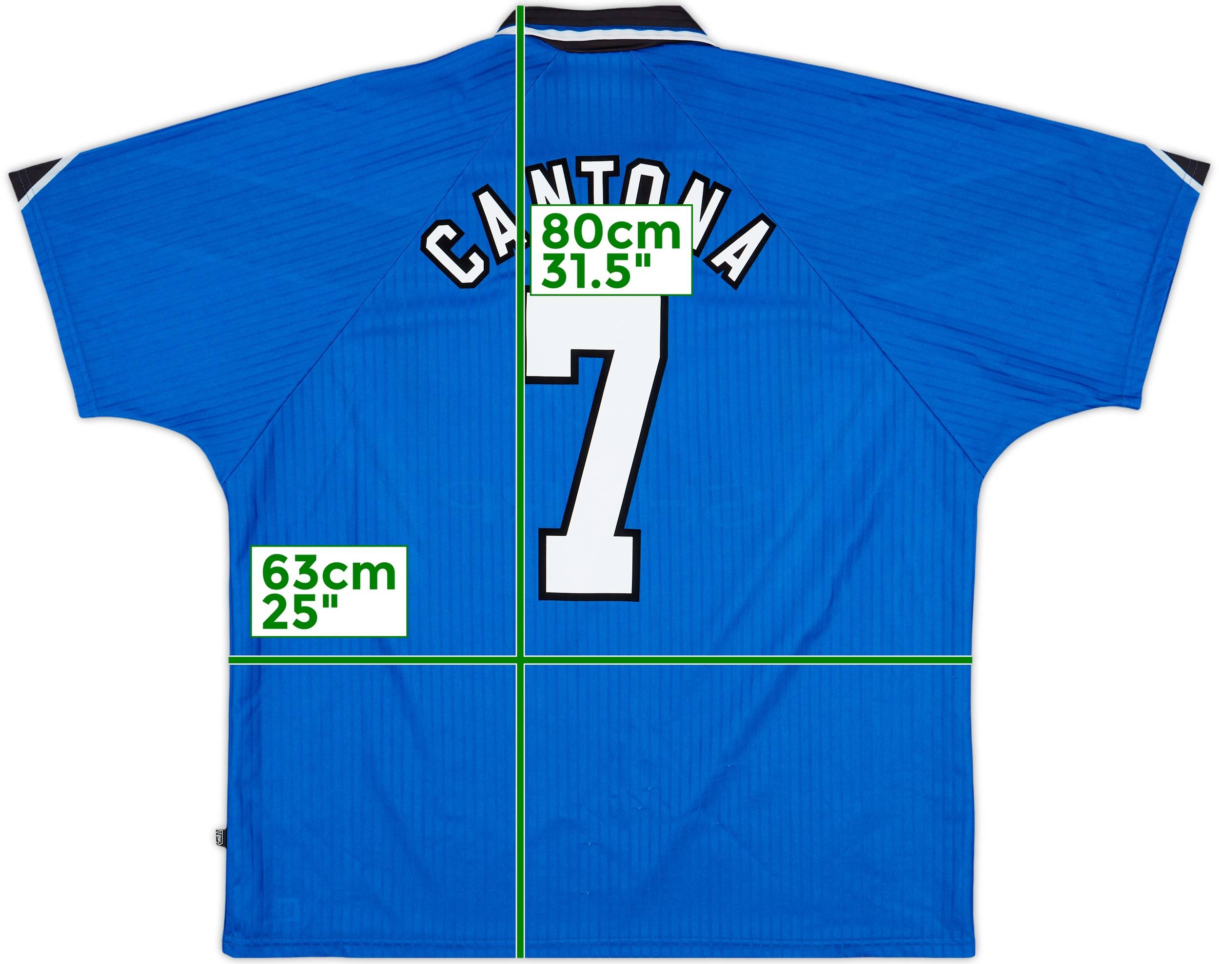 1996-98 Manchester United Third Shirt Cantona #7 - 7/10 - (XXL)