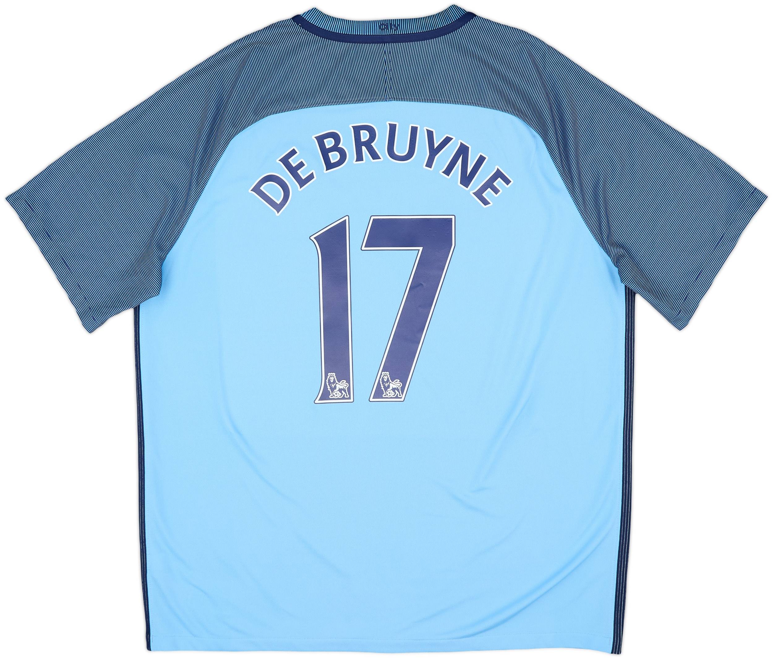 2016-17 Manchester City Home Shirt De Bruyne #17 - 10/10 - (XL)