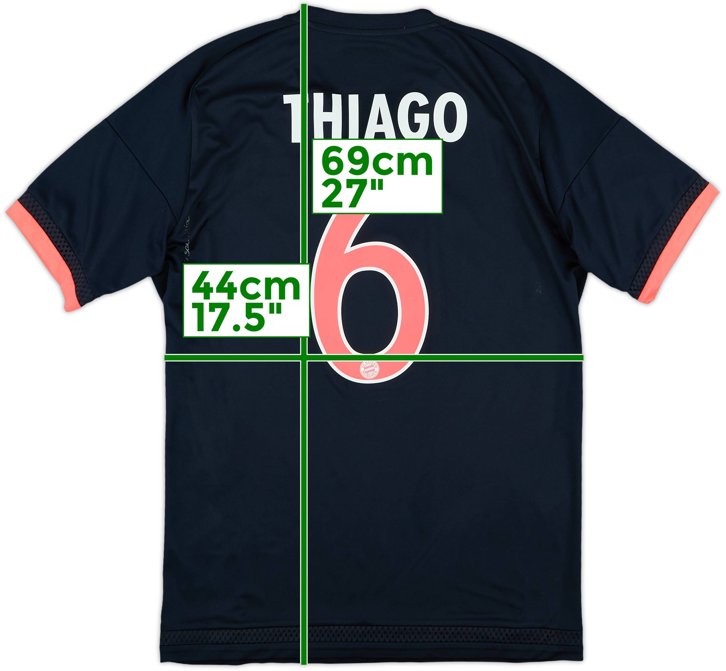 Bayern München Robben ＆ THIAGO ジャンク扱い 2014-15 Bayern Munich Authentic Home Shirt Thiago #6 - 5/10