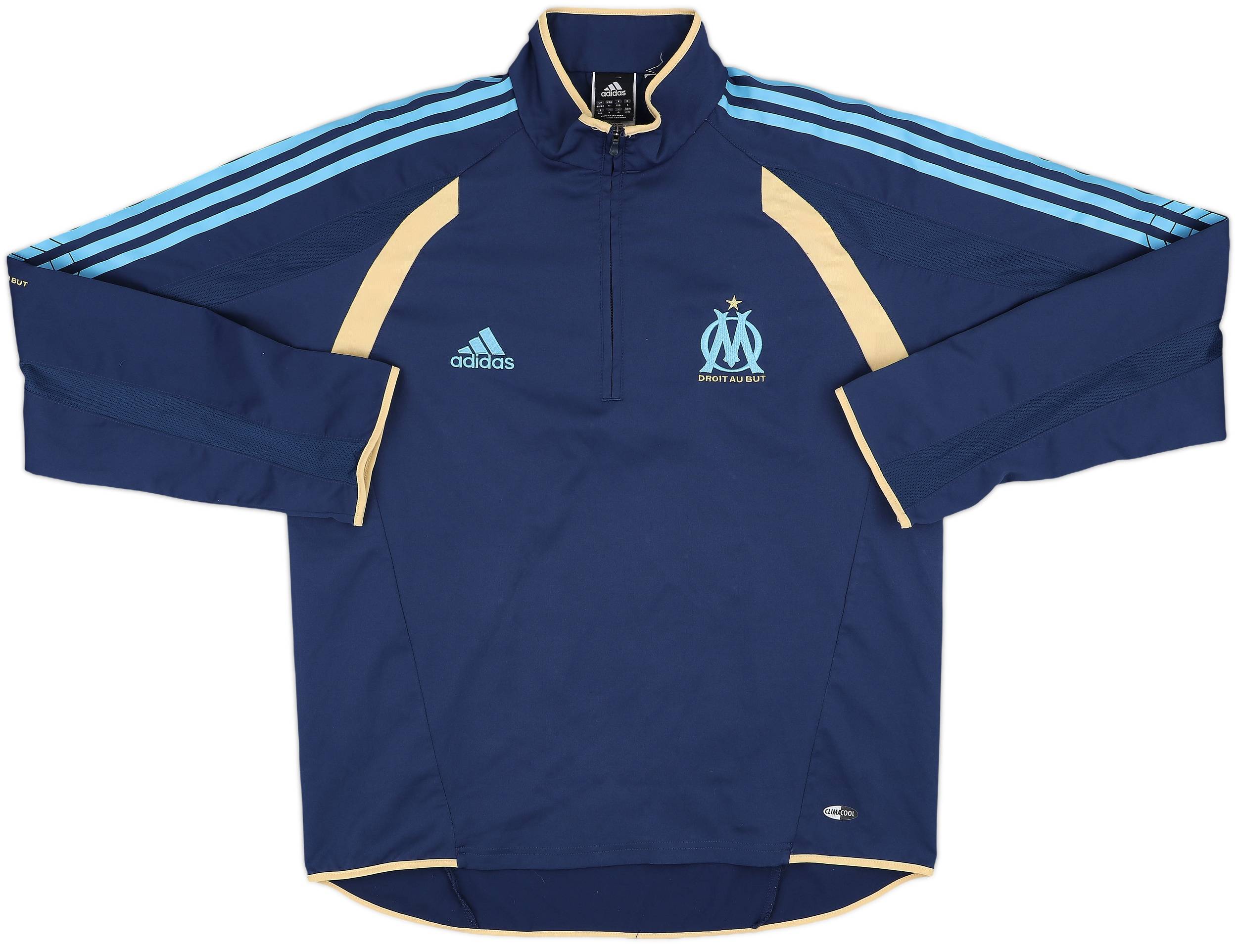 2005-06 Olympique Marseille adidas 1/4 Zip Training Top - 8/10 - (M/L)
