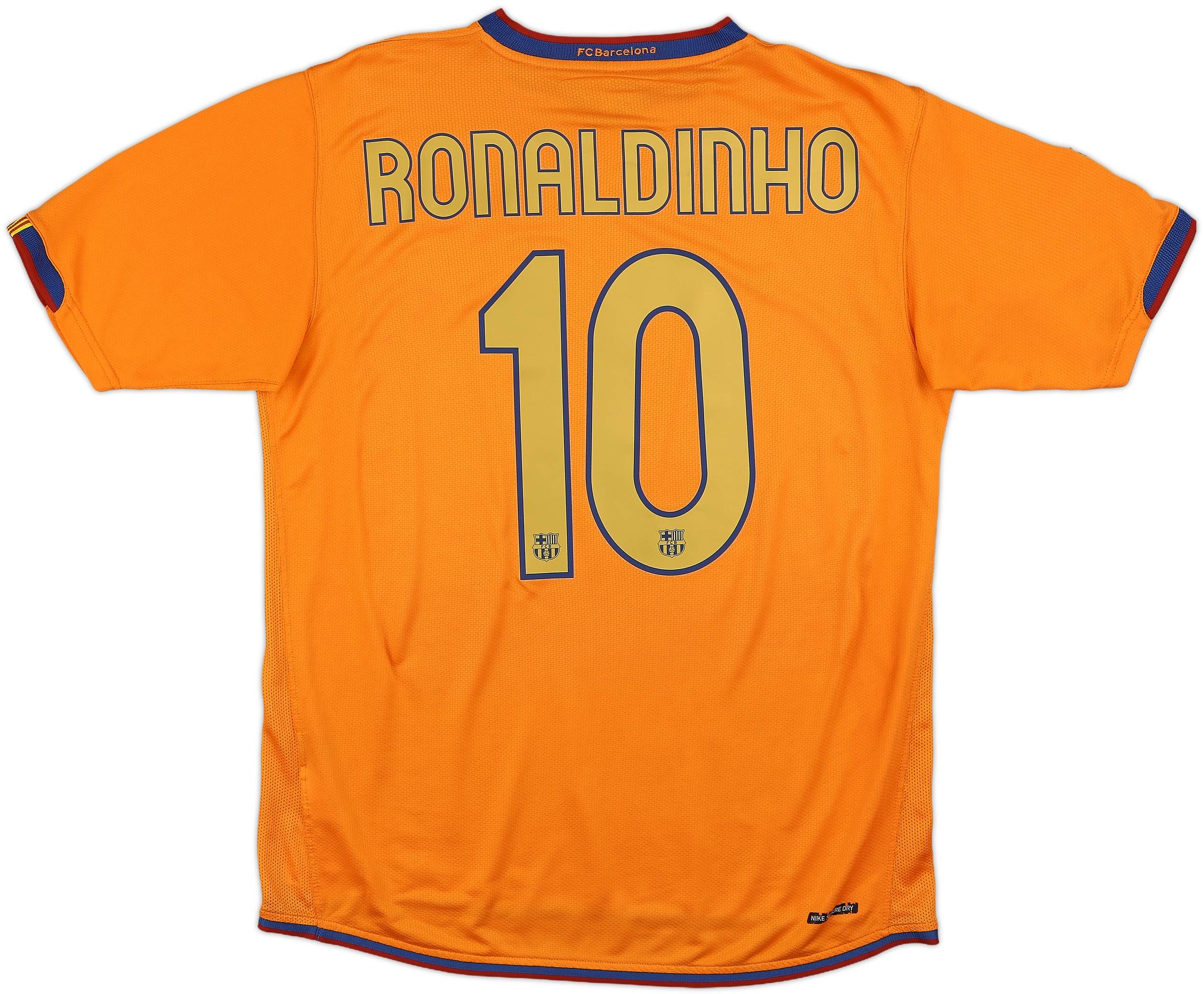 2006-08 Barcelona Away Shirt Ronaldinho #10 - 7/10 - (M)