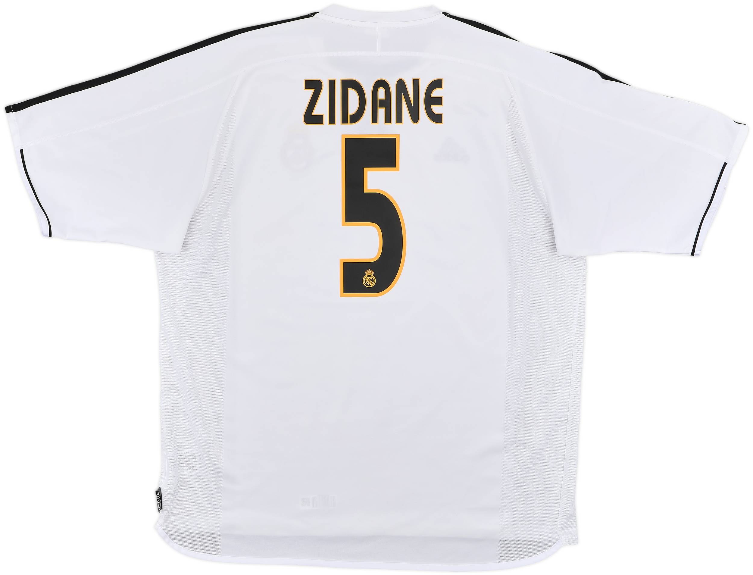 2003-04 Real Madrid Home Shirt Zidane #5 - 8/10 - (XL)