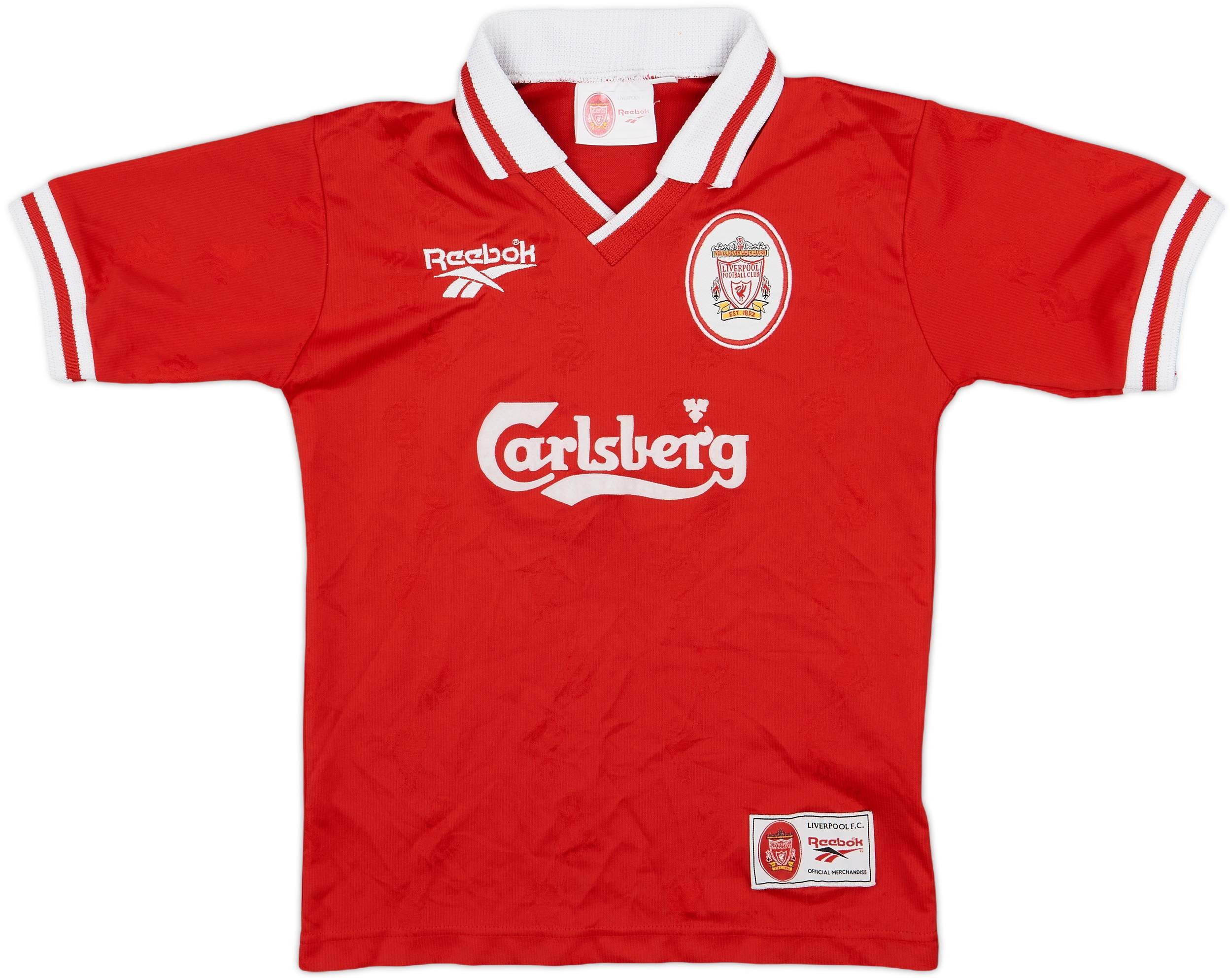 1996-98 Liverpool Home Shirt - 8/10 - (M.Boys)