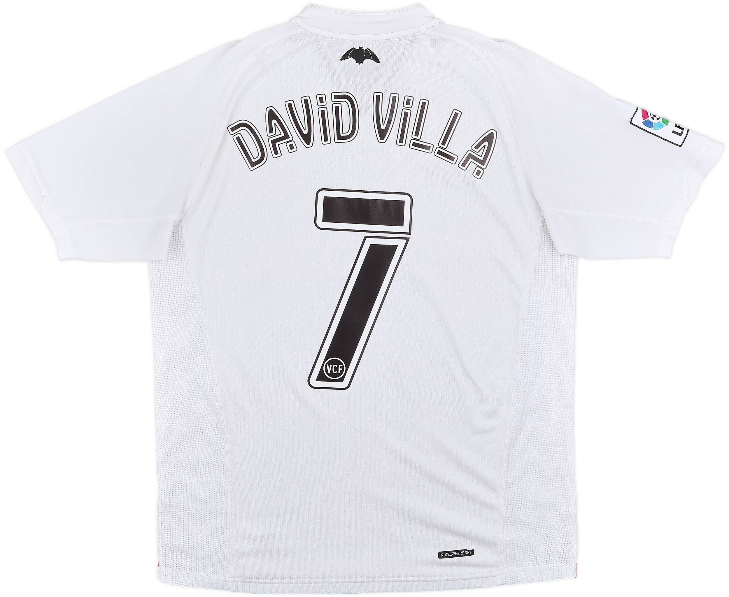 2006-07 Valencia Home Shirt David Villa #7 - 8/10 - (M)