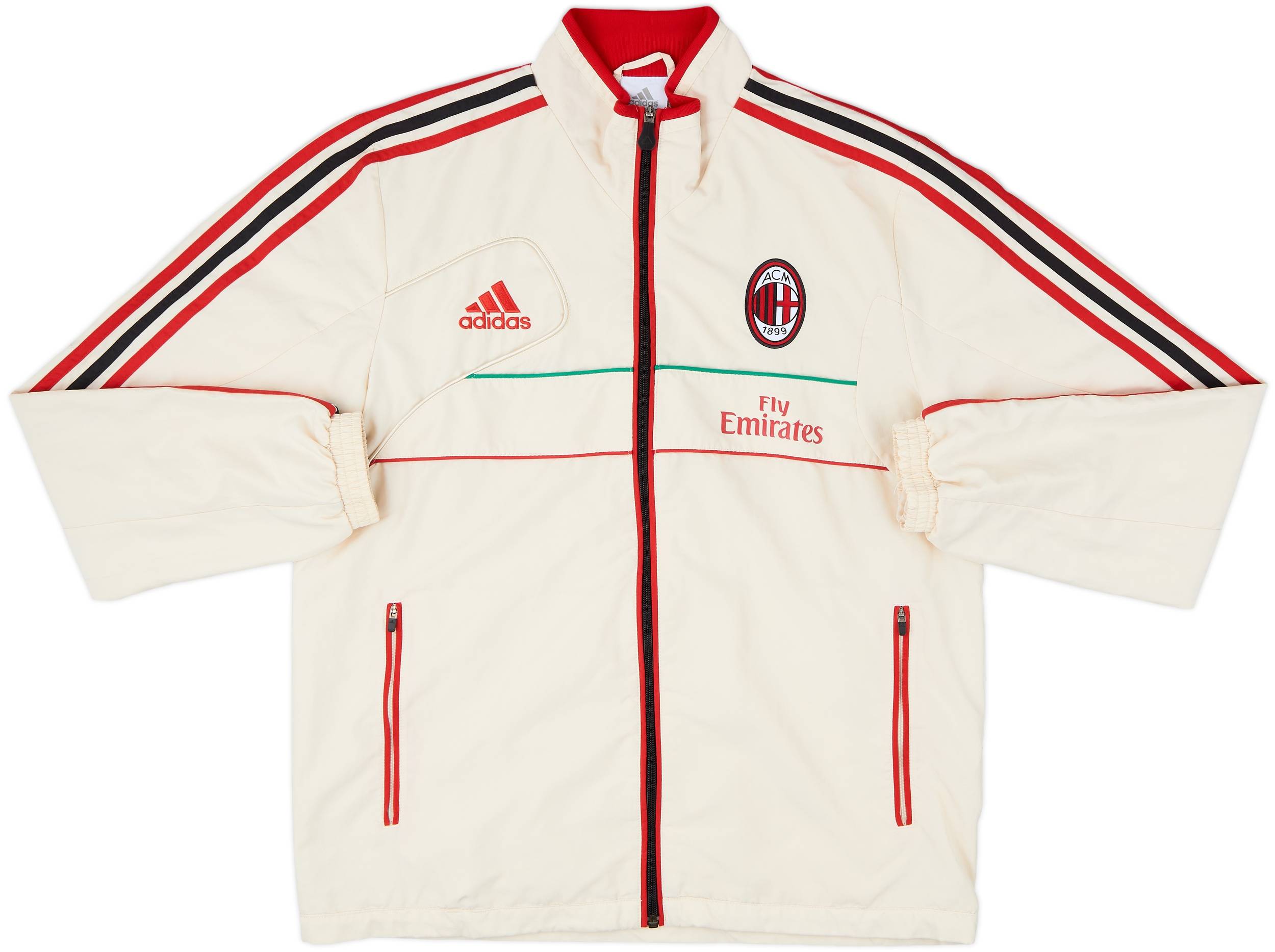 AC MILAN adidas フルジップジャケット　ナイロン　Mサイズ 2013-14 AC Milan adidas Track Jacket - 8/10 - (S)