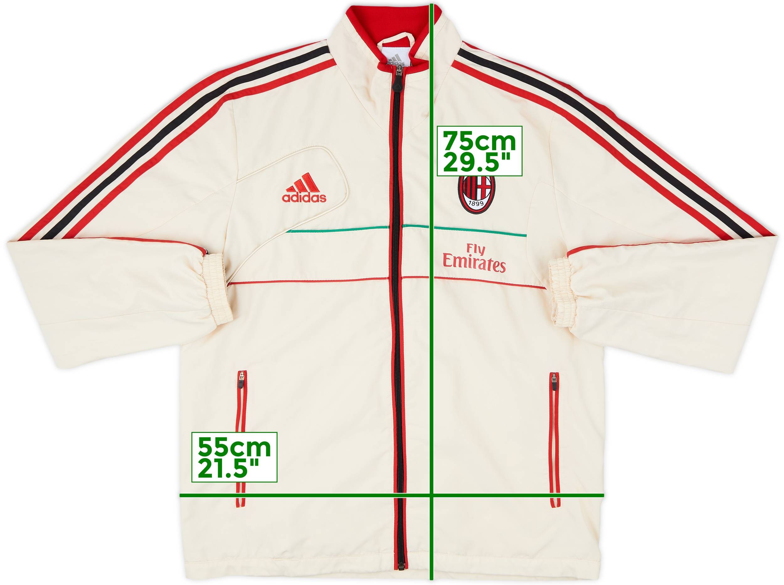2012-13 AC Milan adidas Track Jacket - 8/10 - (M/L)